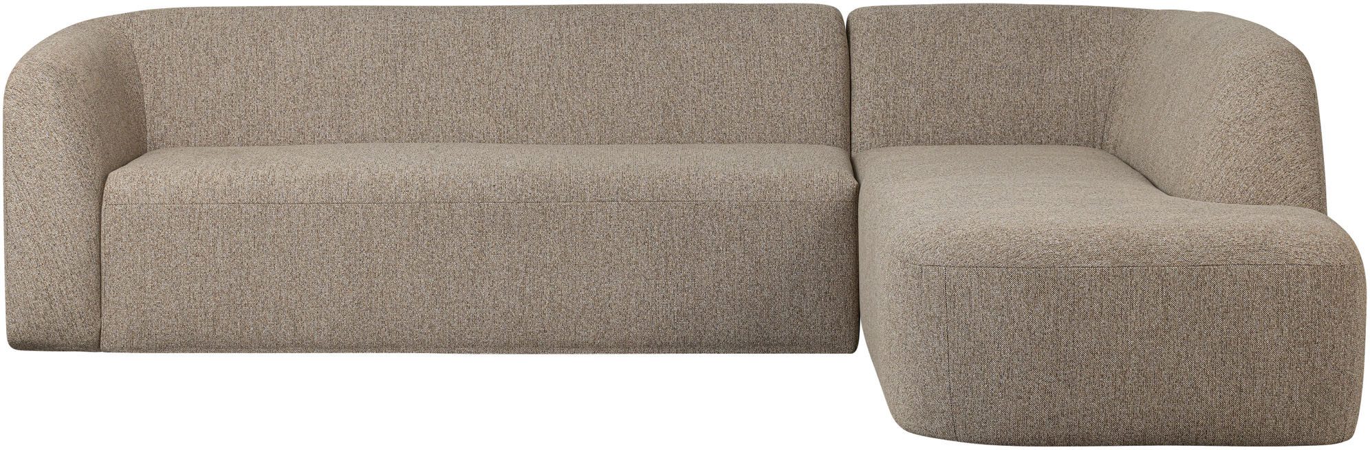WOOOD Hoekbank Sloping gepolsterd met geweven chenille, vrijstaand, breedte 274 cm