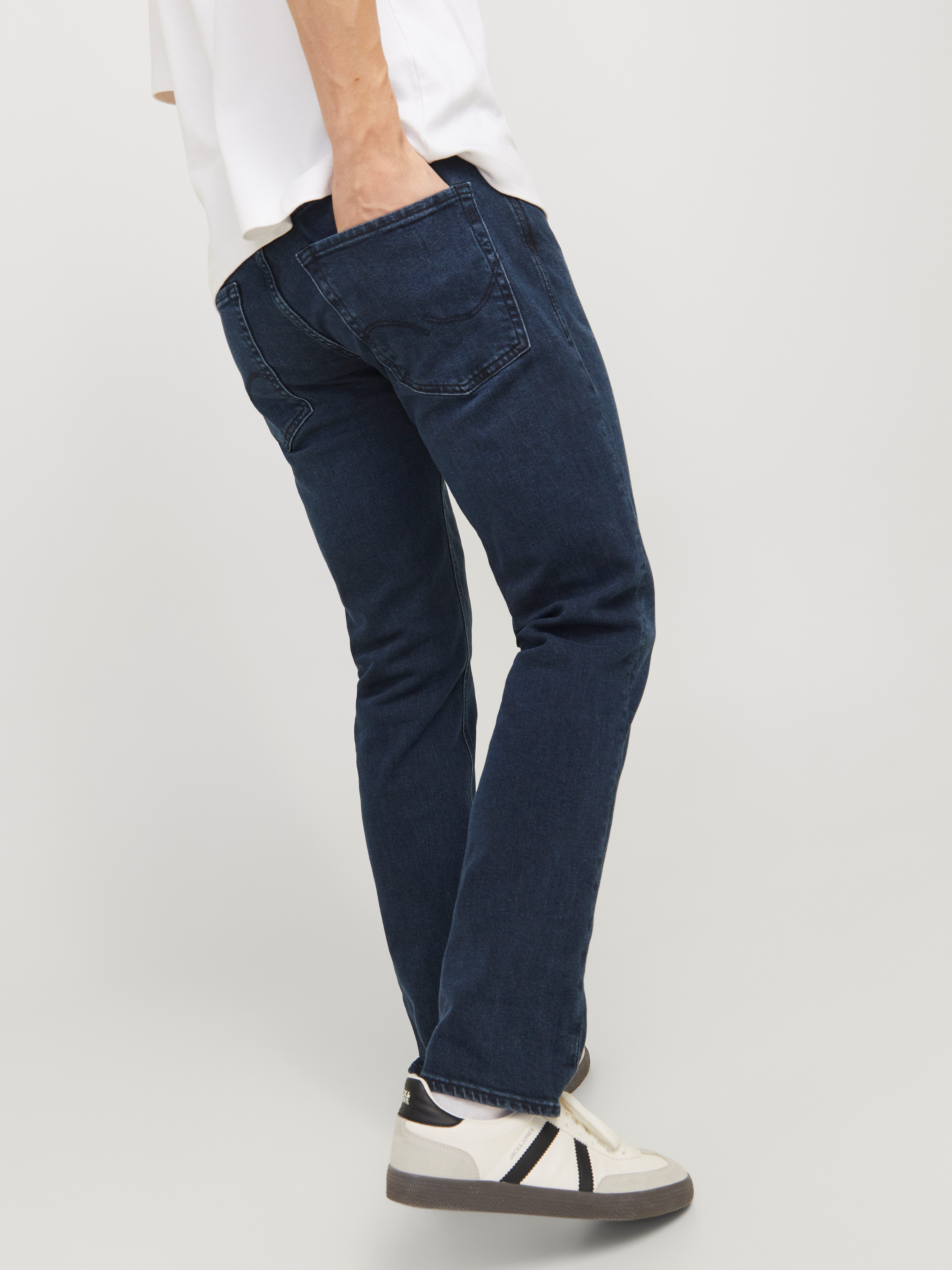 Jack & Jones Regular fit jeans JJICLARK in used-look, stretchcomfort en lage taille