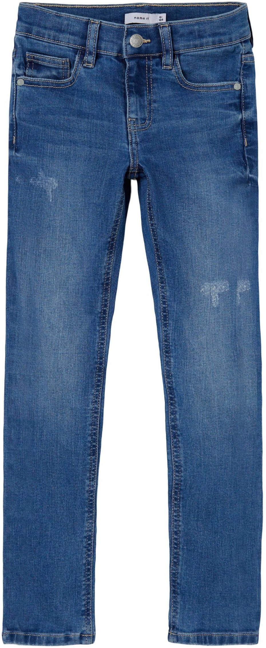 Name It Slim fit jeans NKFSALLI SLIM JEANS 1114-MT NOOS met destroyed-effect  bestellen bij | OTTO