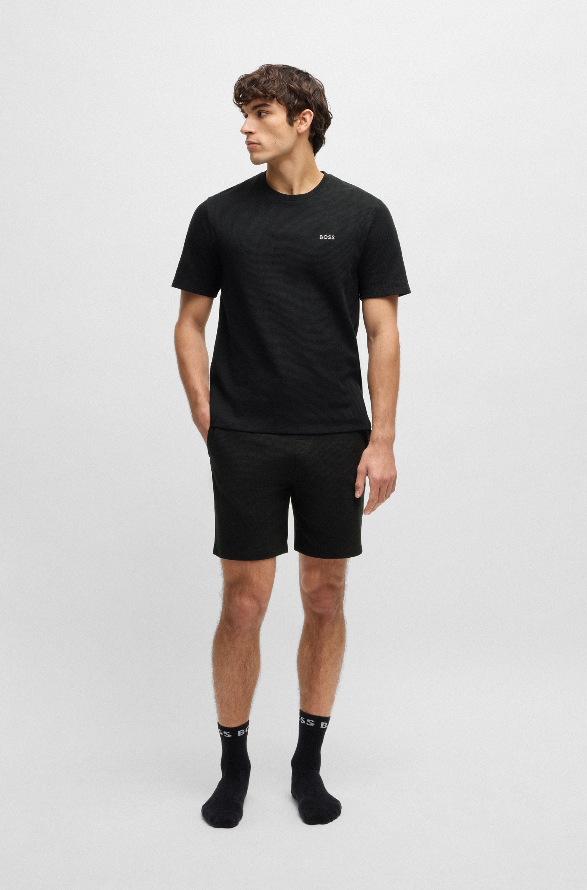 BOSS Pyjamashort Waffle Shorts