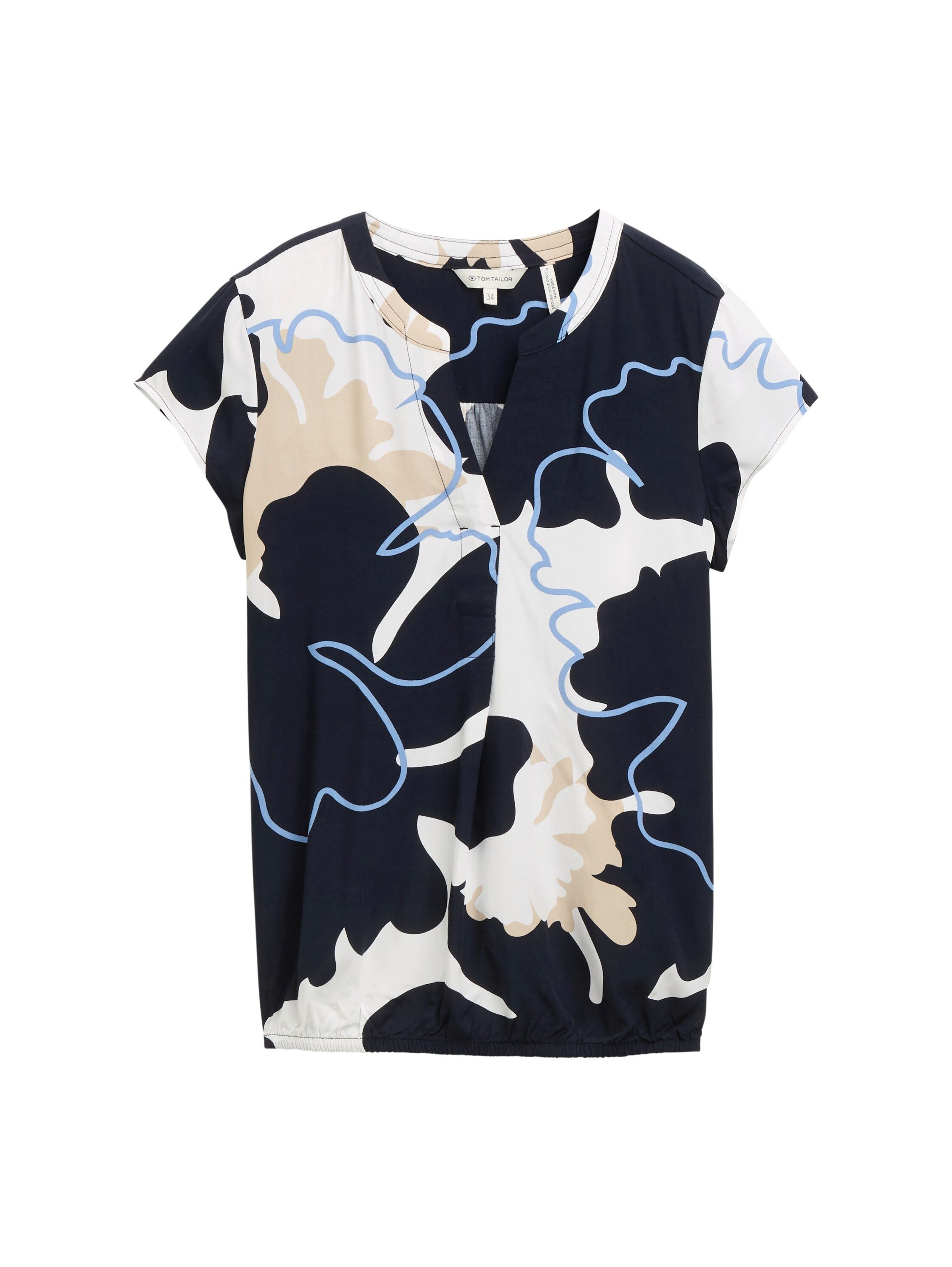Tom Tailor Blouse met korte mouwen met grafisch patroon