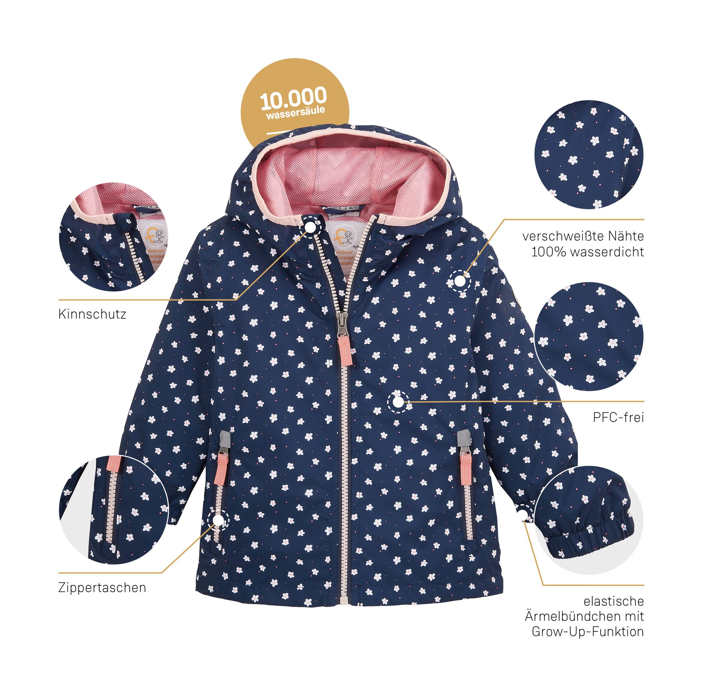first instinct by killtec Outdoorjack FIOS 71 MNS JCKT Waterdicht, verlengbare mouwen, PFAs-vrije impregnatie