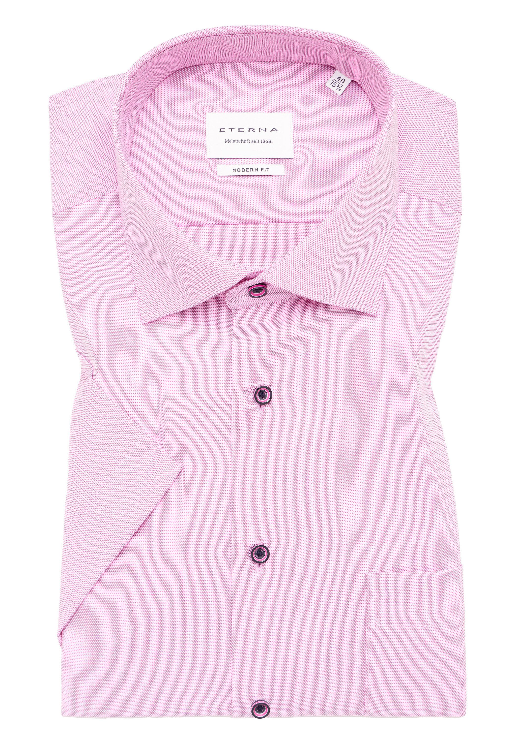 Eterna Overhemd met korte mouwen MODERN FIT NON IRON (strijkvrij)
