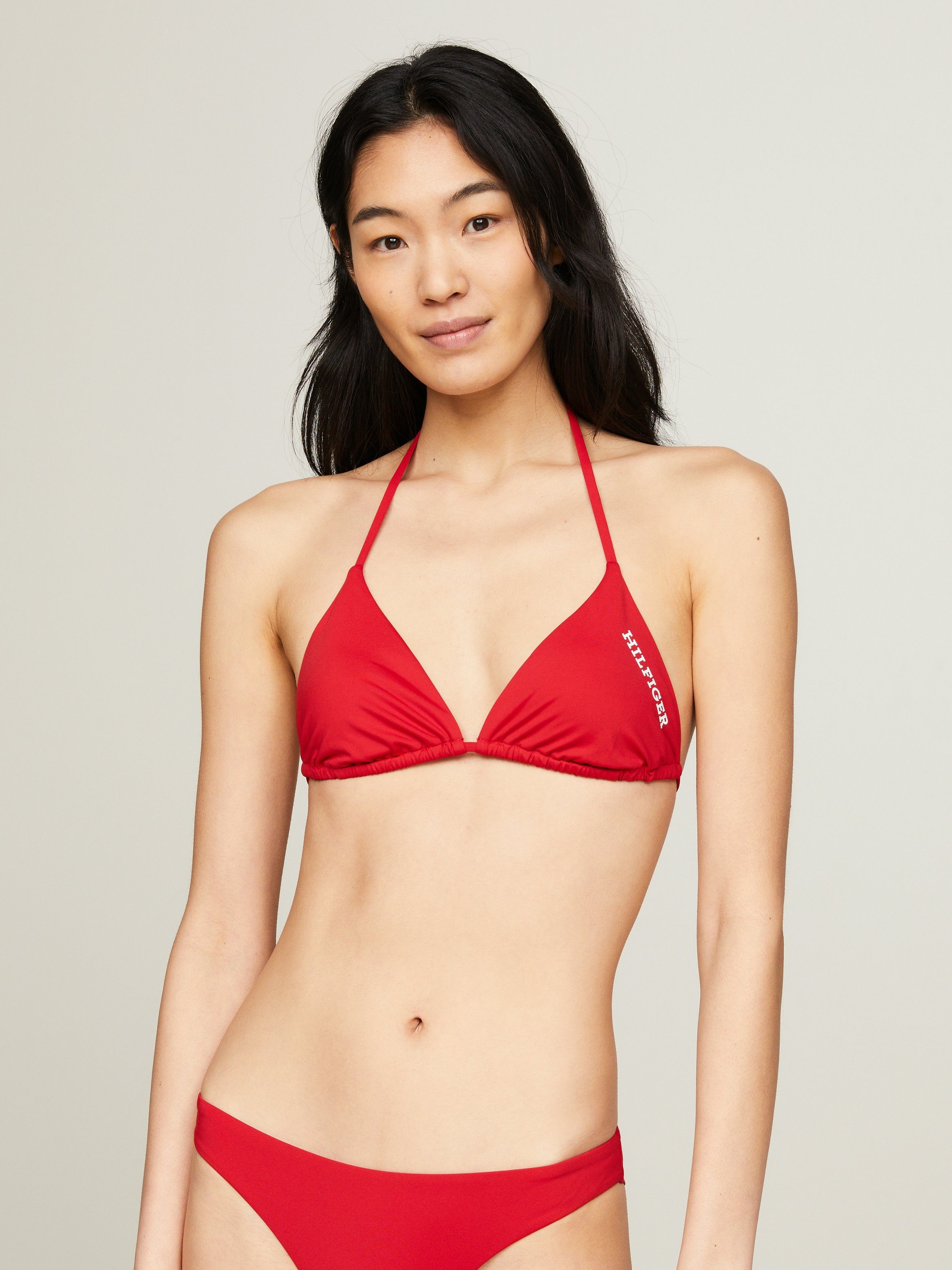 Tommy Hilfiger Swimwear Triangel-bikinitop TRIANGLE RP met een logo-opschrift