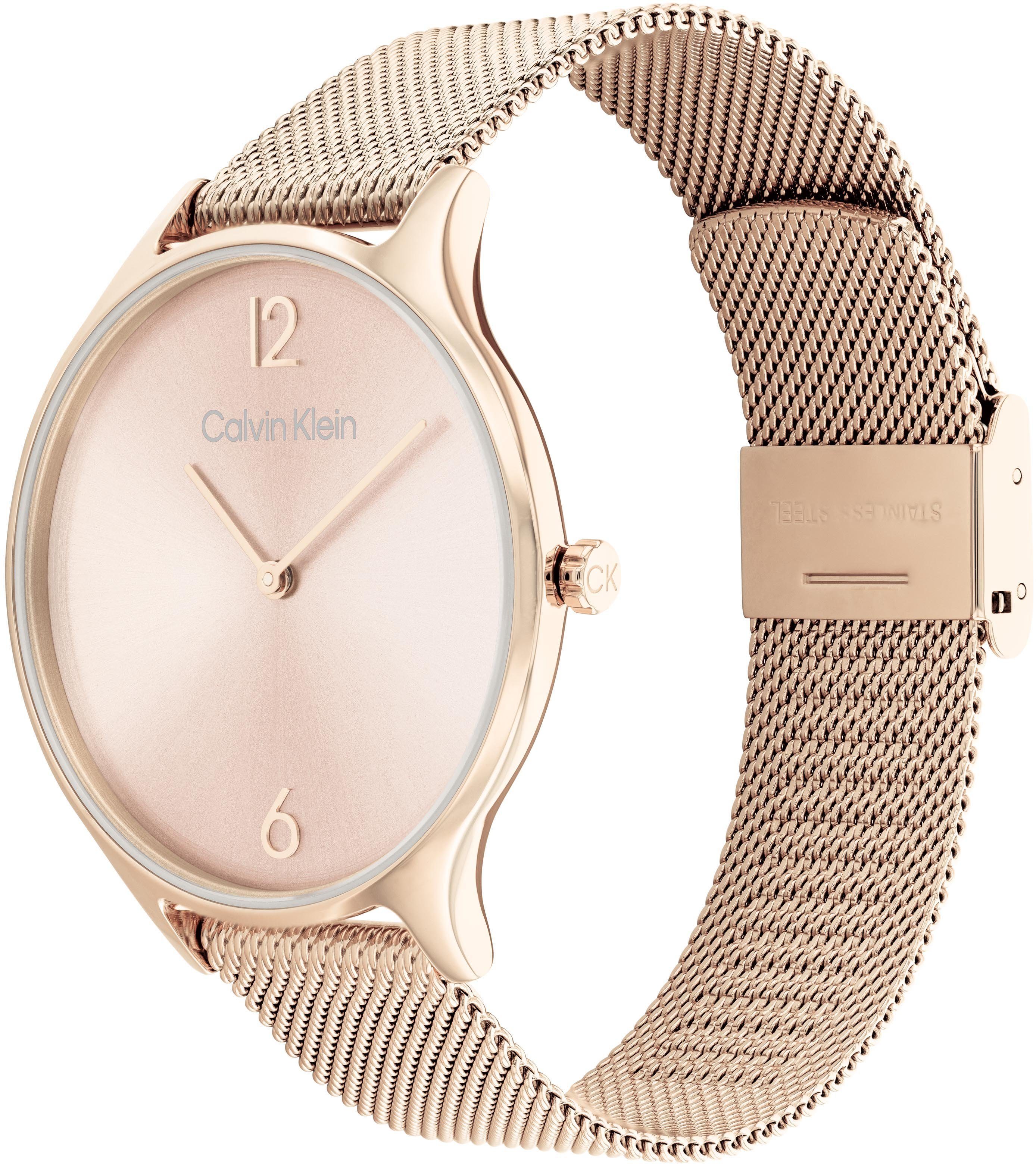 Calvin Klein Kwartshorloge TIMELESS 2H Polshorloge, dameshorloge, mineraalglas, roestvrijstalen armband