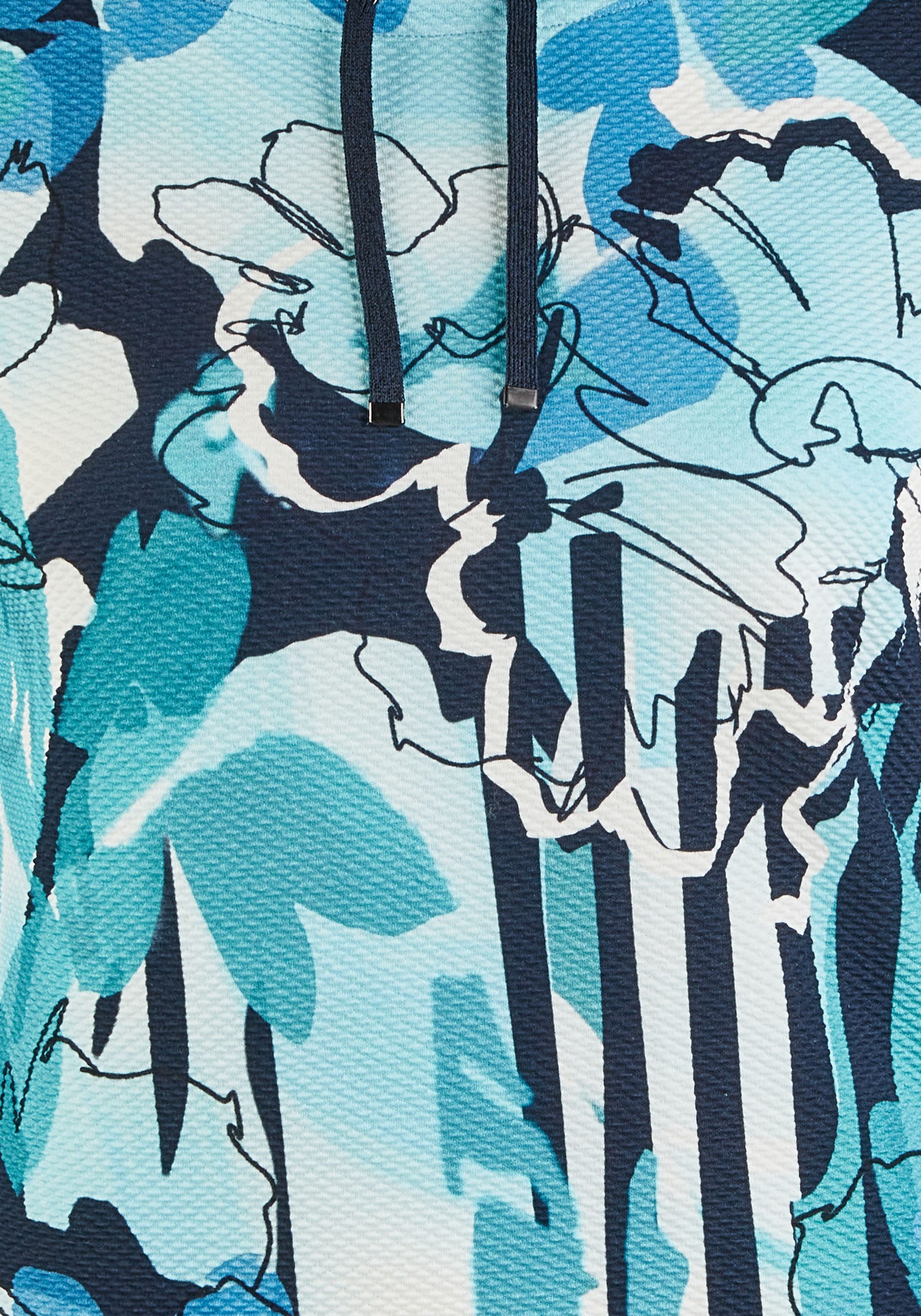 Rabe Shirt met 3/4 mouwen met koord aan de ronde hals