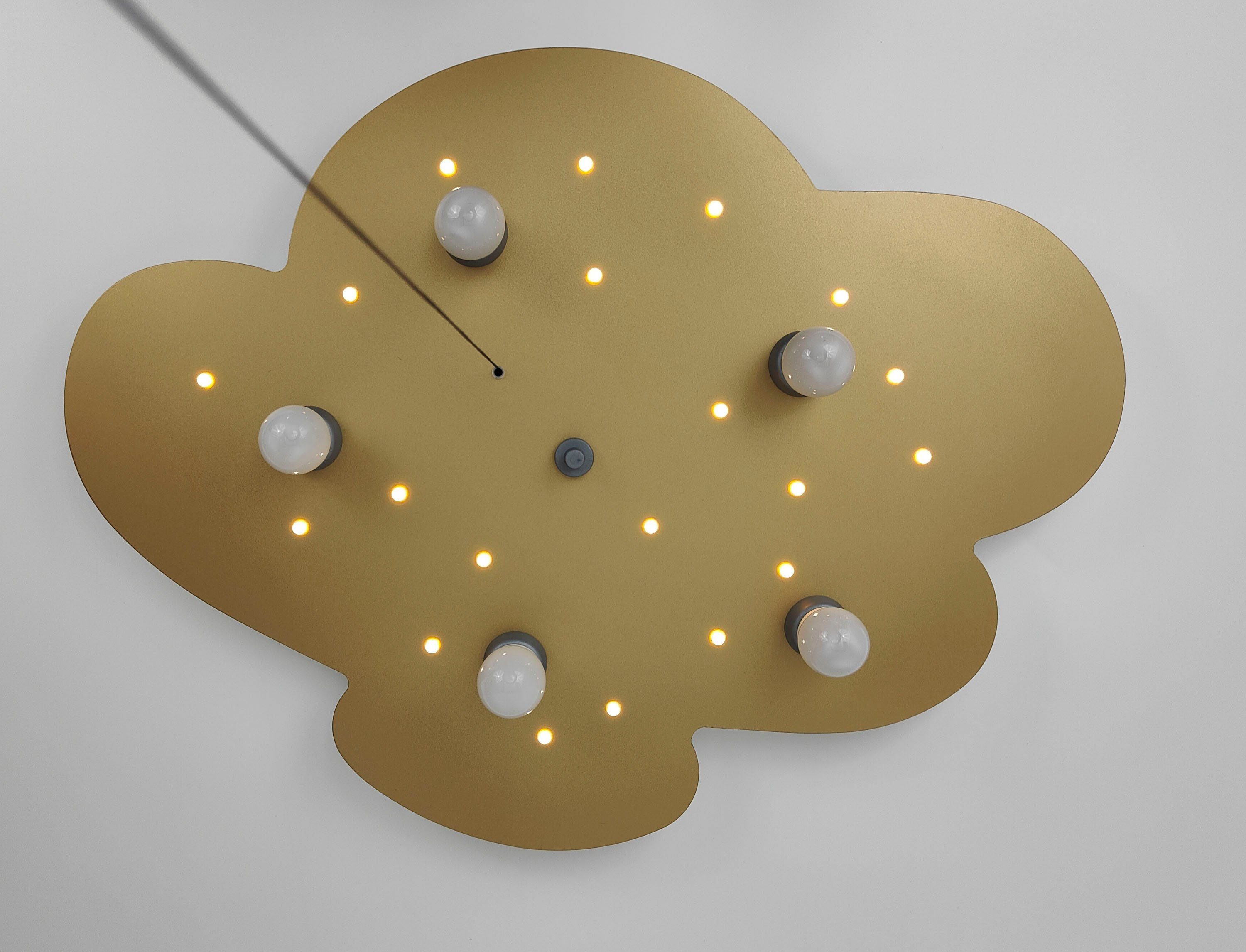 niermann Plafondlamp Wolke, Gold E14 fittingen voor eenvoudige lichtbronwisseling (1 stuk)