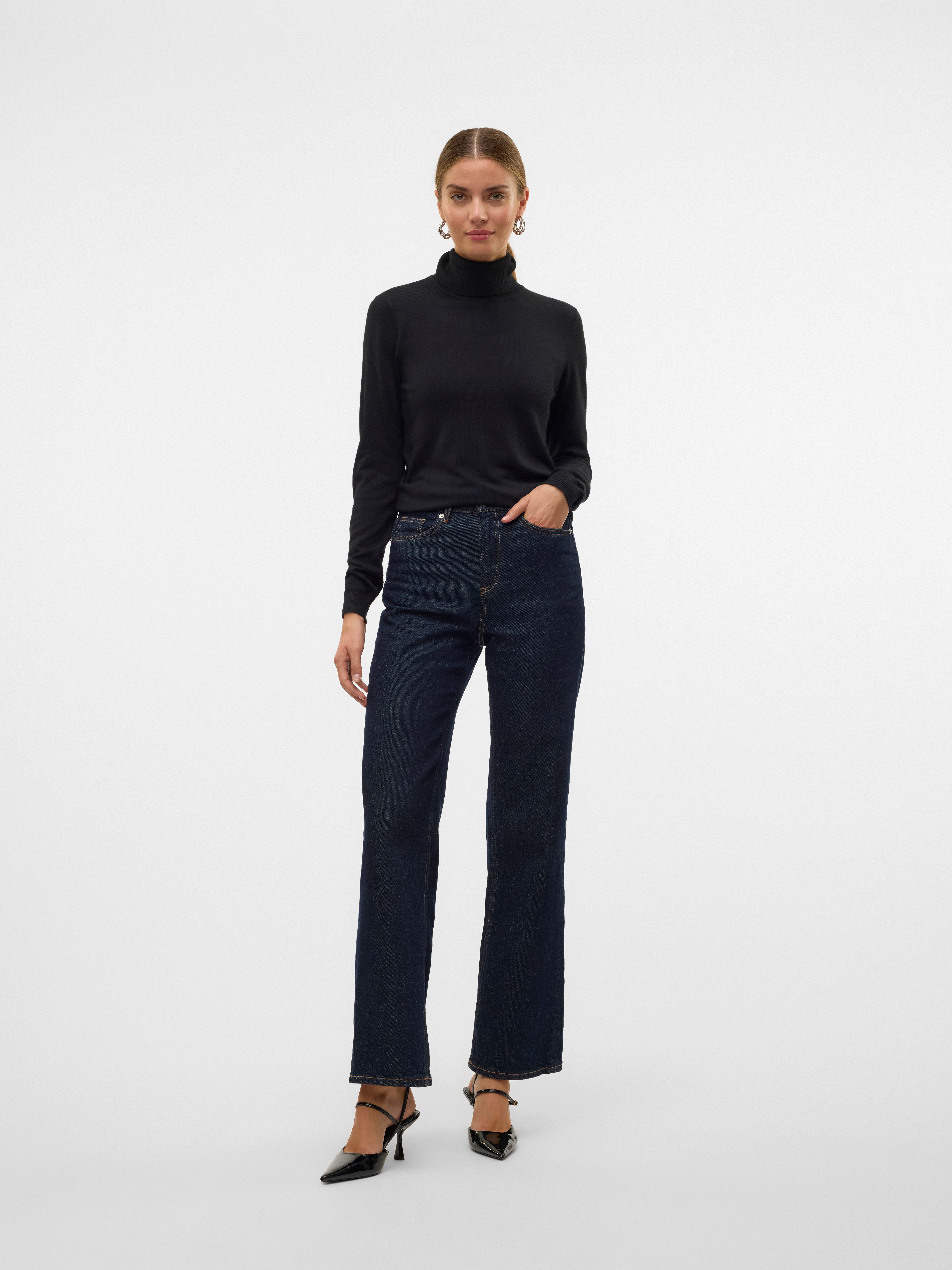 Vero Moda Gebreide trui VMIRIS LS ROLLNECK PULLOVER GA NOOS