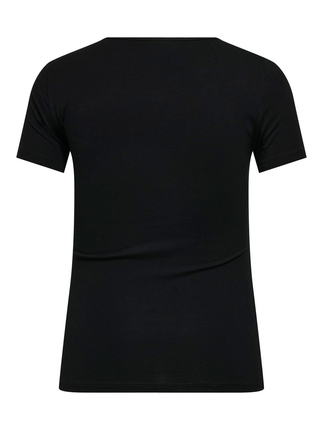 ONLY CARMAKOMA Shirt met korte mouwen CARTIME LIFE S/S ONECK TOP JRS