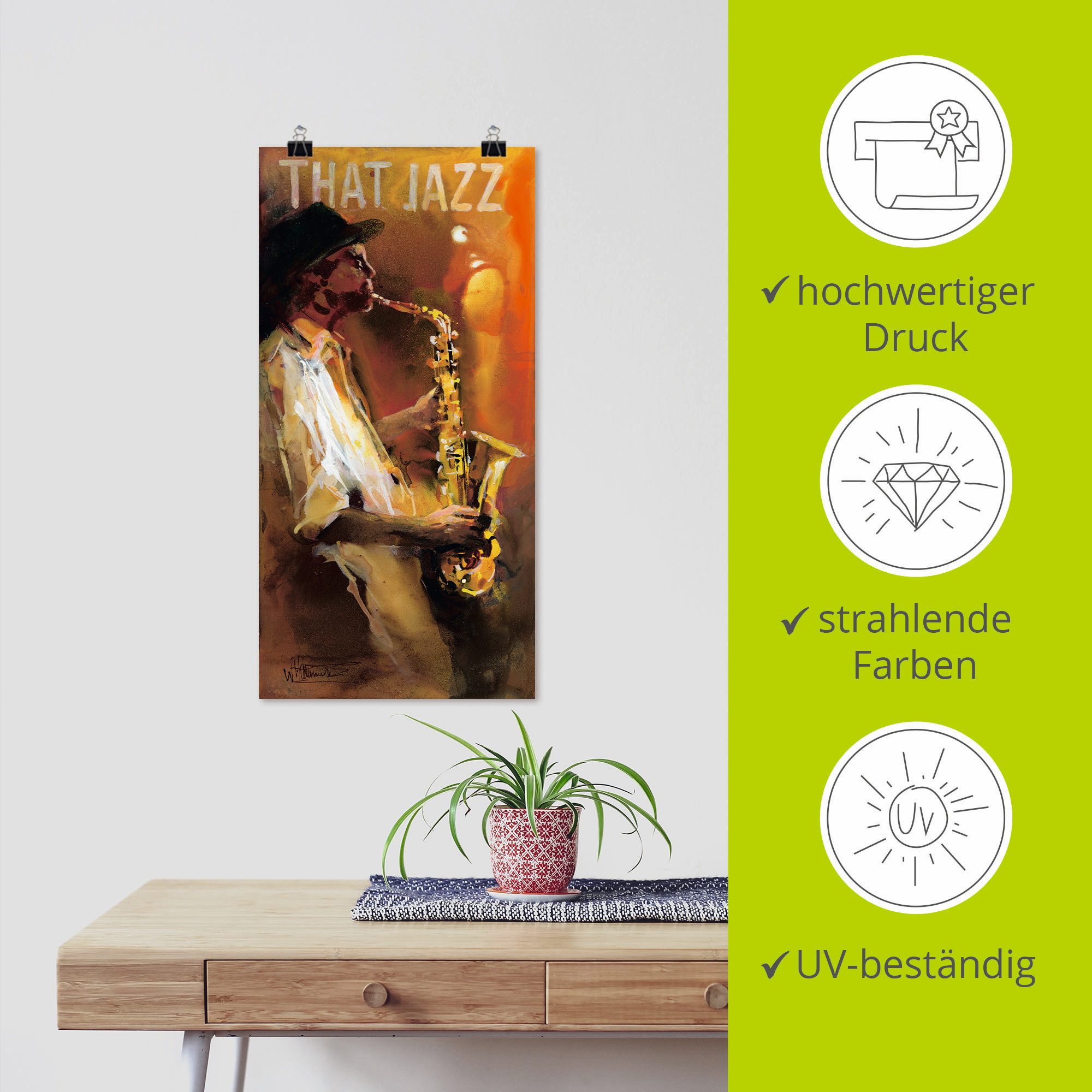 Artland Artprint Jazz als poster, muursticker in verschillende maten