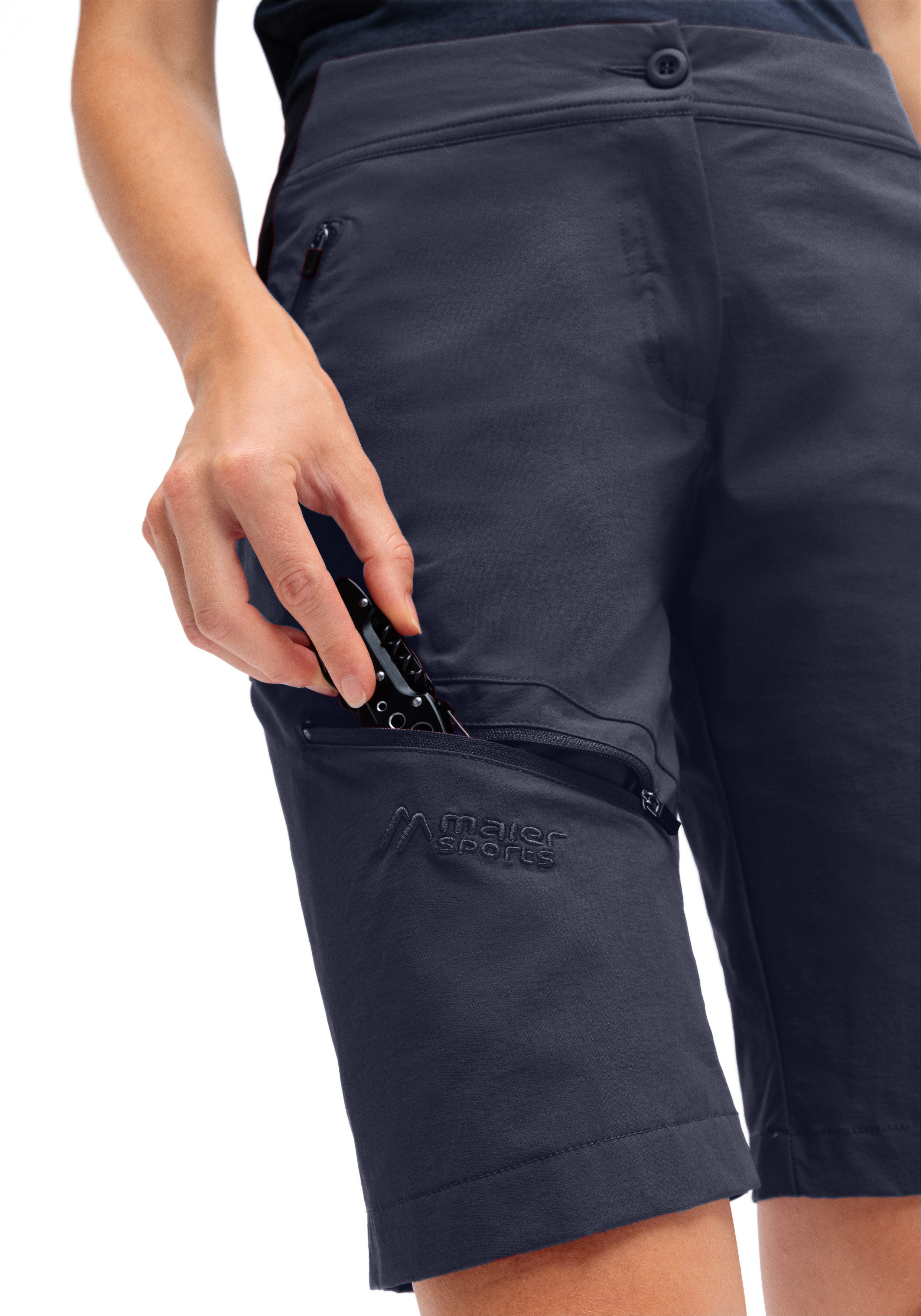 Maier Sports Outdoorbroek Inara Short Vario Dames shorts, korte wandelbroek, outdoorbroek, 4 zakken, regular fit