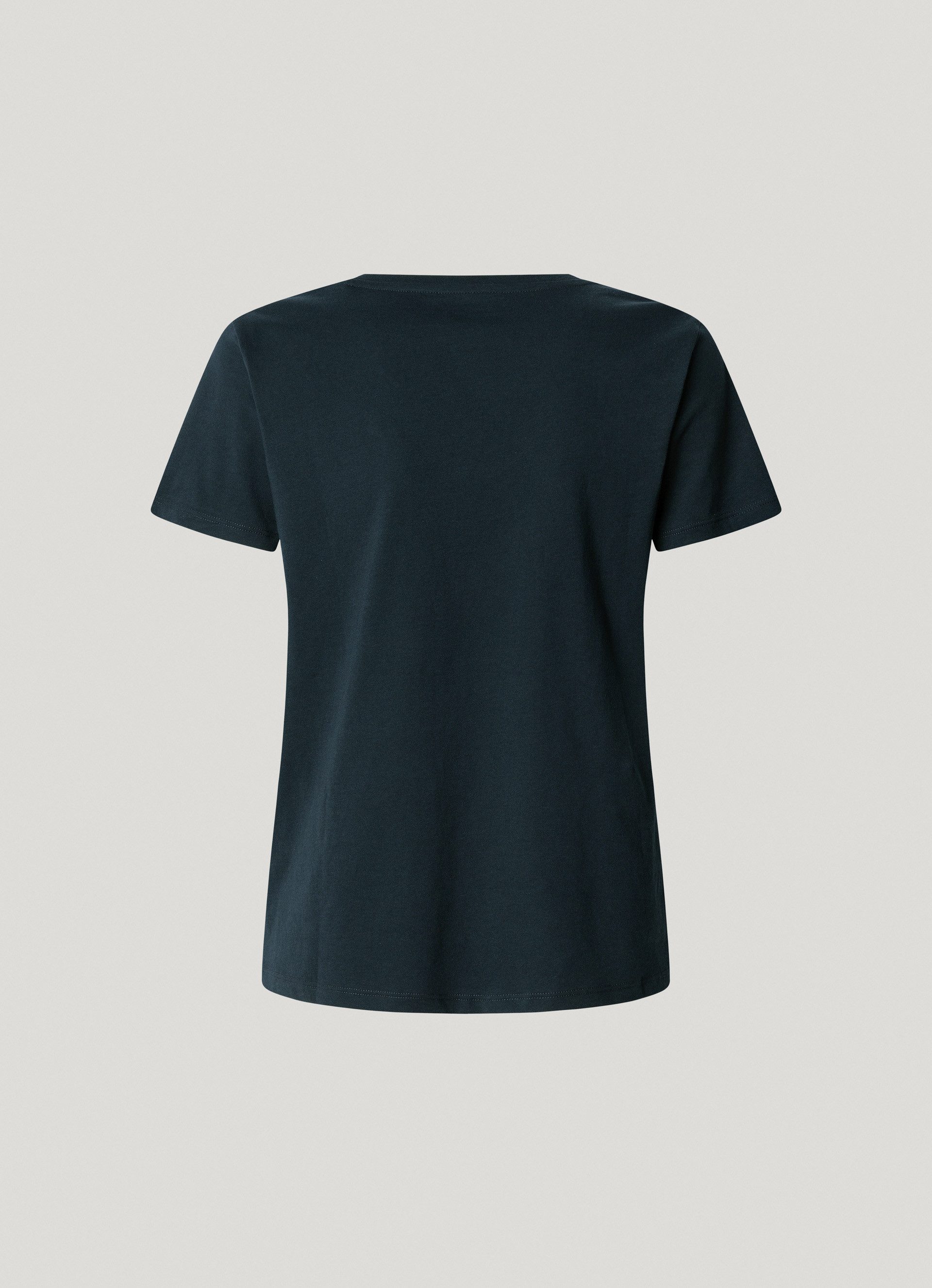 Pepe Jeans Shirt met V-hals MACY V-NECK met een logo-opschrift