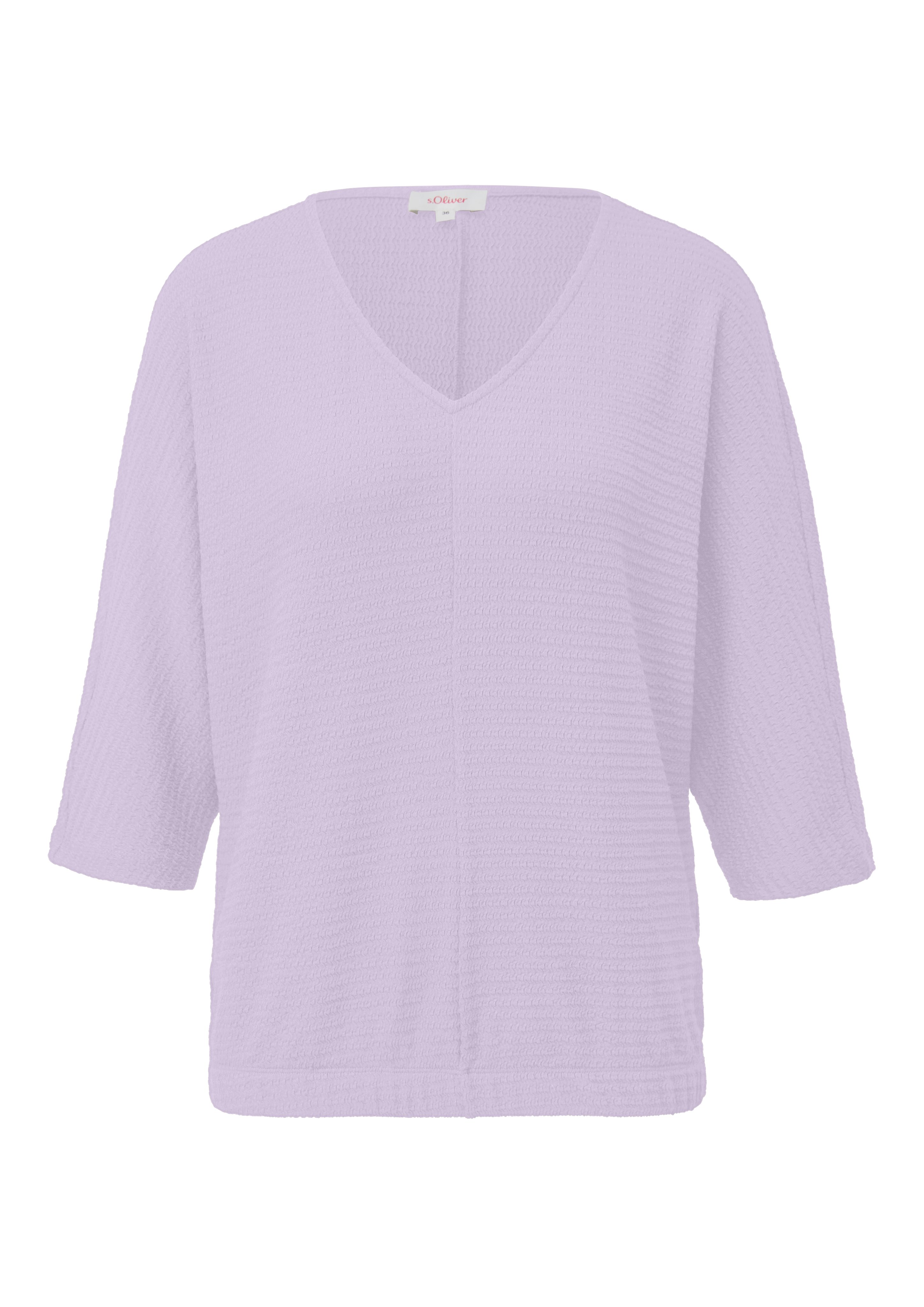 s.Oliver Shirt met 3 4 mouwen met structuur