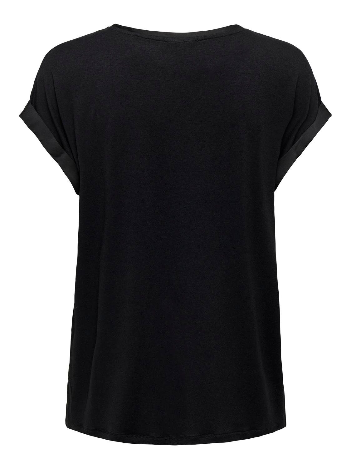 Only Shirt met korte mouwen ONLLIEKE S S SATIN MIX TOP WVN NOOS
