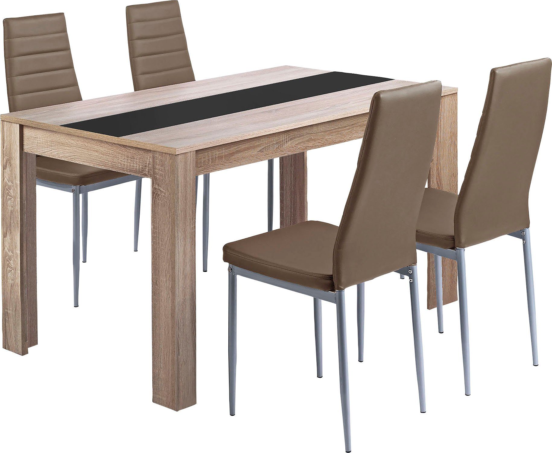byLIVING Eettafel Nori Breedte 120, 140 of 160 cm, middelste blad keerbaar