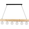 spot light hanglamp trabo simple hanglamp, houten balk van massief grenenhout ø 8-12 cm, bijpassende lm e27-exclusief, made in europe bruin