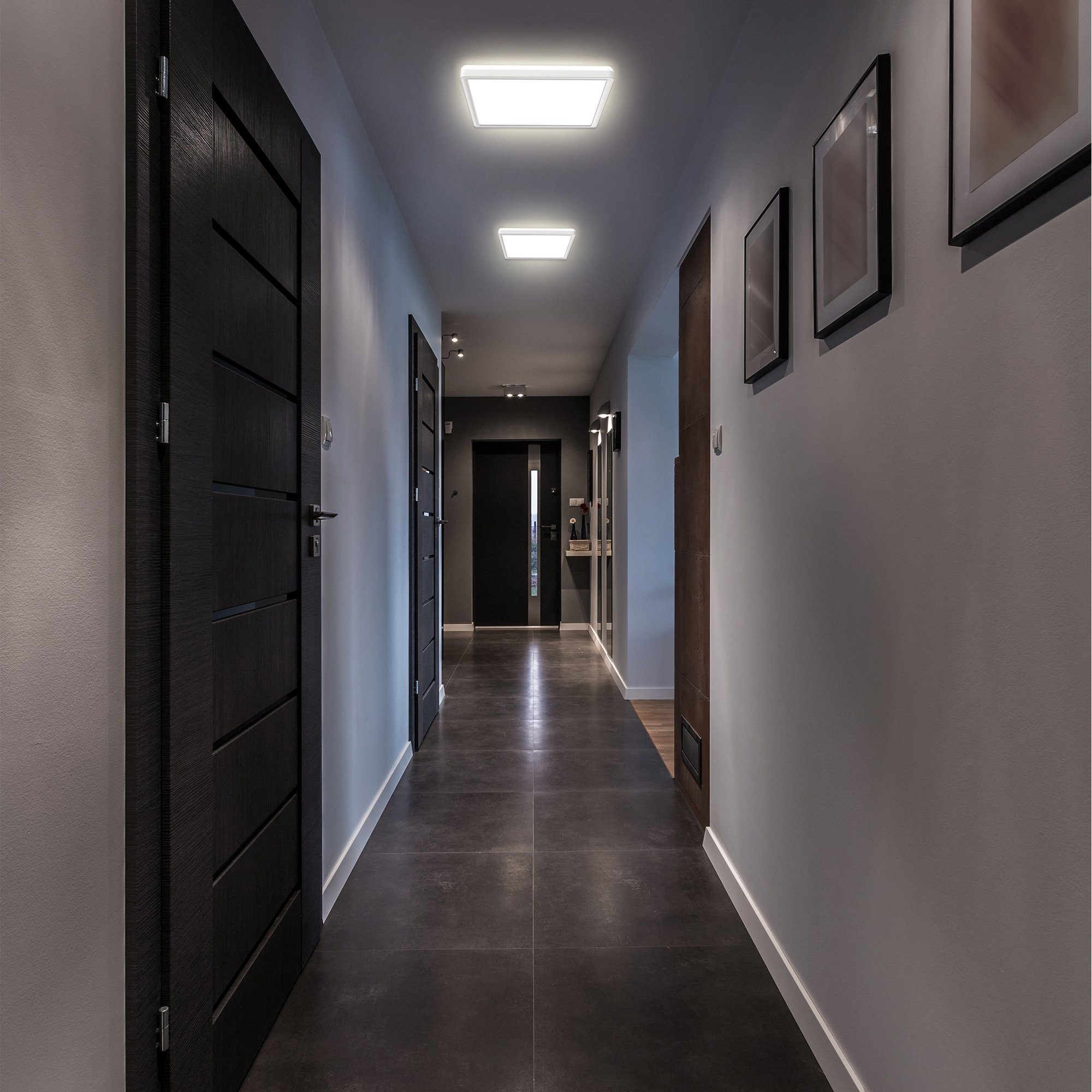 B.K.Licht Led-plafondlamp BK_DP1311 LED paneelplafondlamp, dimbaar, indirect licht Geheugenfunctie, neutraal wit licht, 18 watt, 2.400 Lm, L: 29,3 cm (1 stuk)
