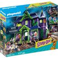playmobil constructie-speelset avontuur in mystery mansion (70361), scooby-doo! made in germany (177 stuks) multicolor