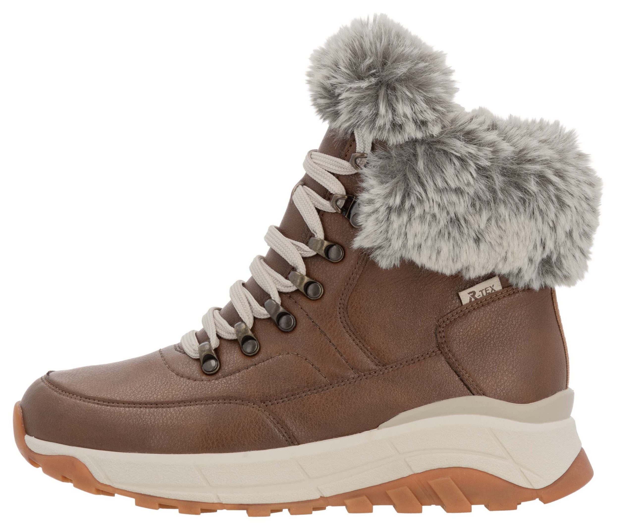 Rieker EVOLUTION Winterlaarzen Hightop sneakers, veterschoenen, winterlaarzen met lamswolvoering