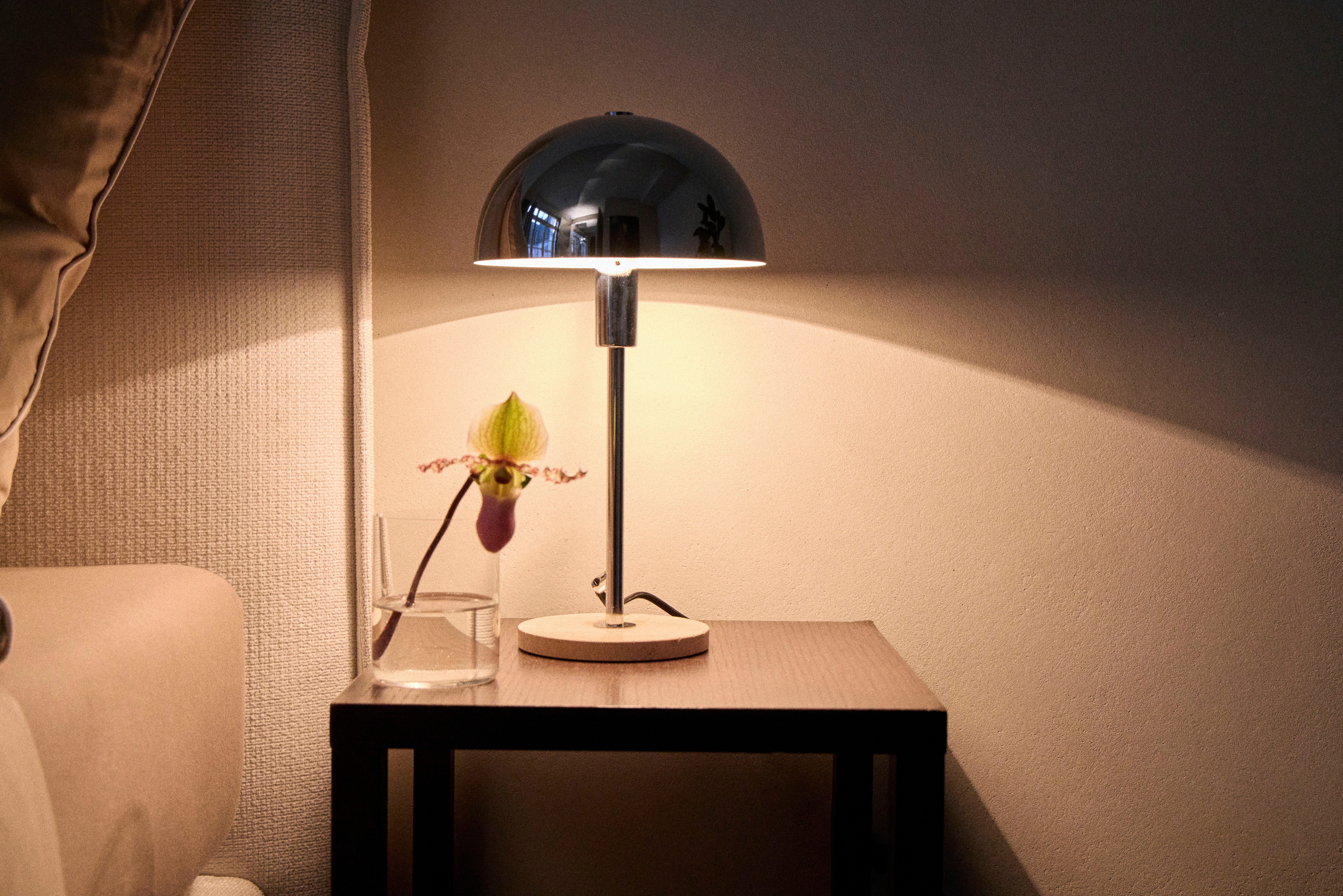 LeGer Home by Lena Gercke Tafellamp Linnea paddenstoel lamp - travertijn steenvoet Paddenstoel lamp, tafellamp, hoogte 35,5 cm, natuursteen, paddenstoellamp (1 stuk)