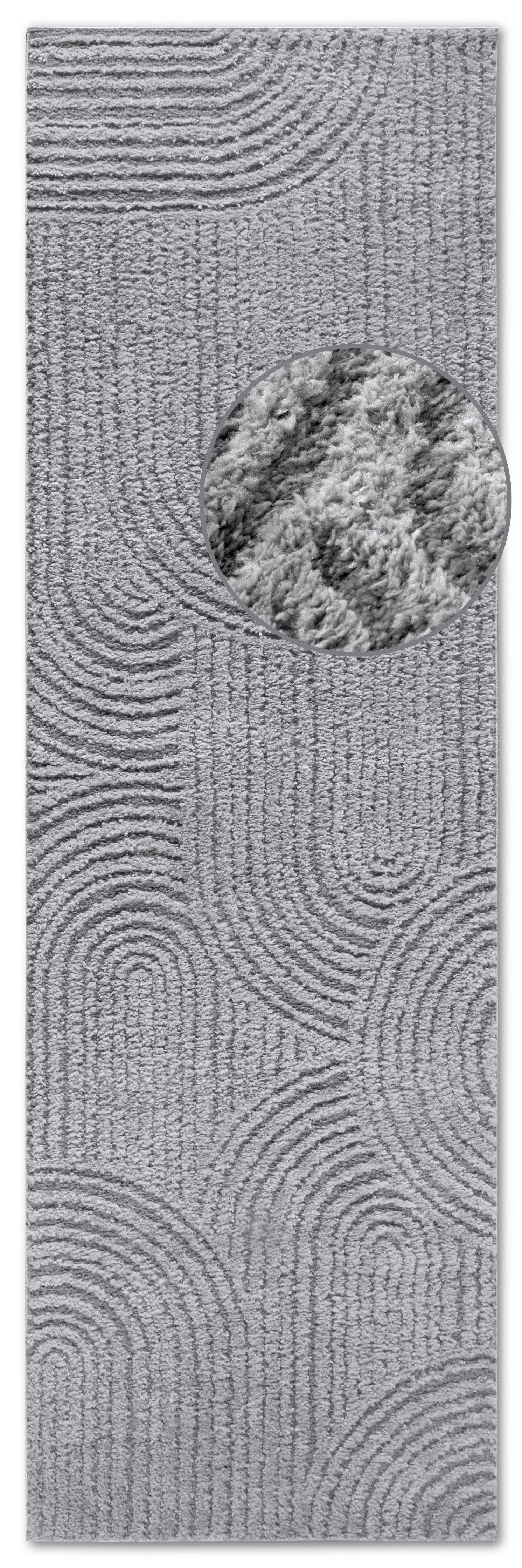 ELLE DECORATION Design-vloerkleed Chappe Shaggy, loper, pluizig, zacht, hoogpolig, modern, hoog-laag effect