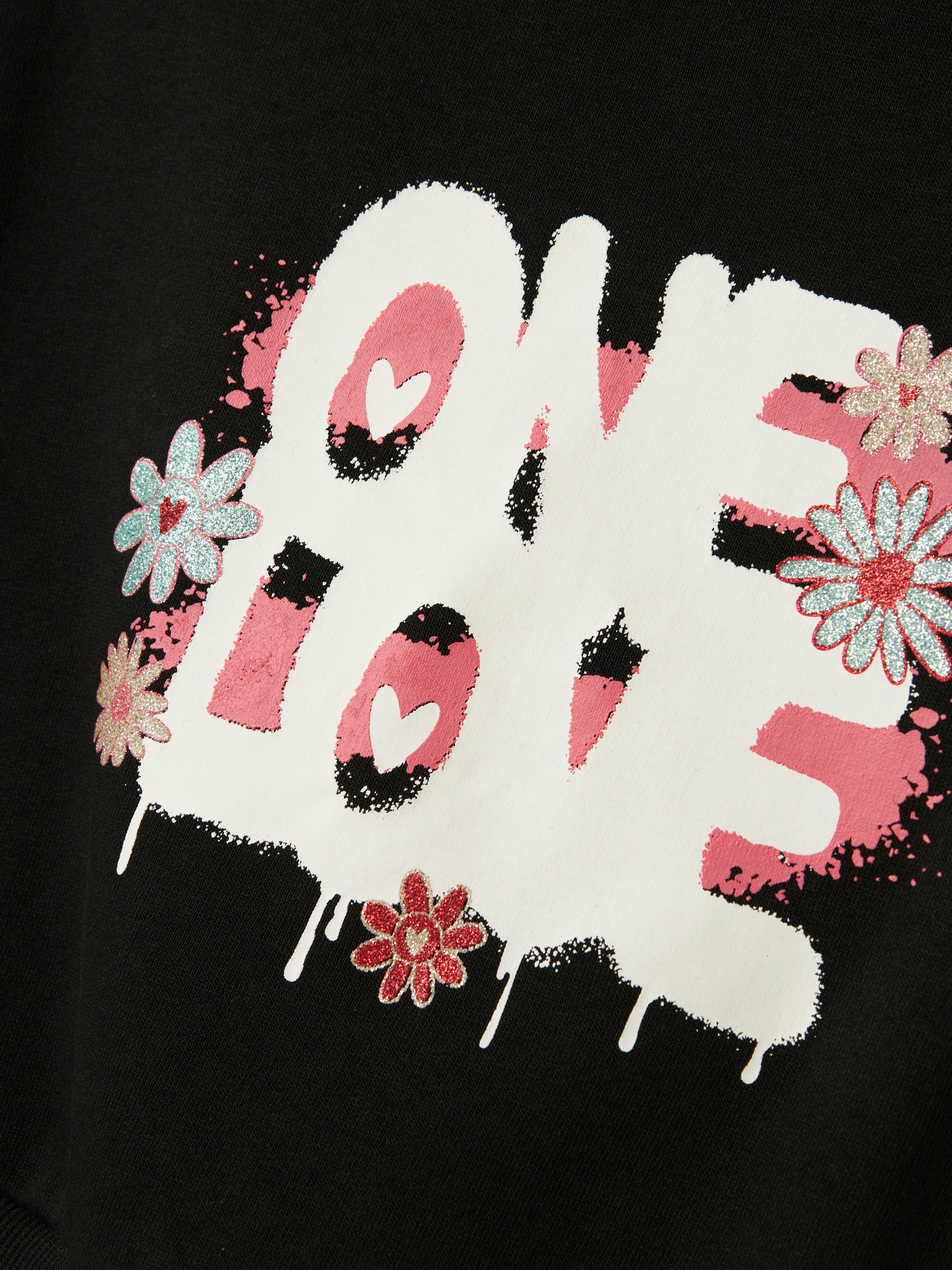 Name It Sweatshirt NKFKORY LS CROP BOXY SWE WH BRU PS NOOS