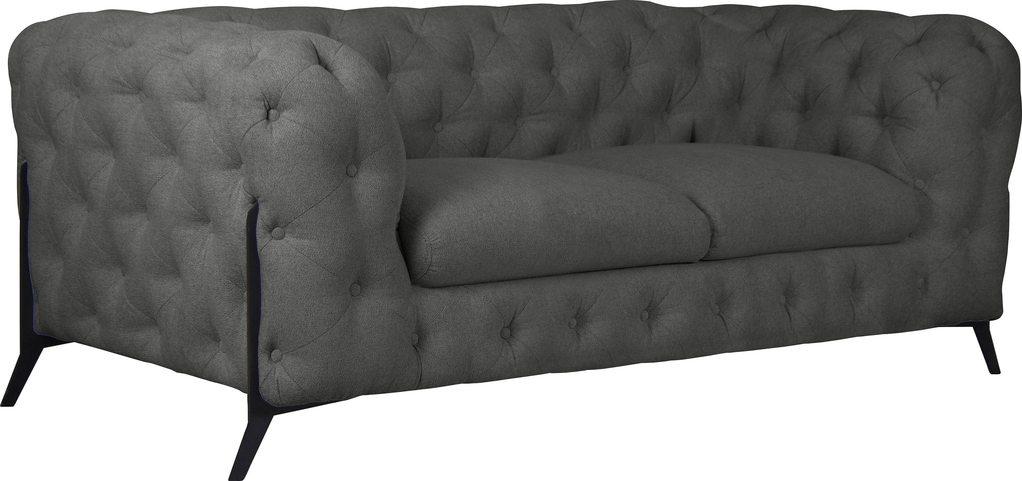 Leonique Chesterfield-bank Amaury luxueuze capitonnage, moderne chesterfield look, kleur van de poten ter keuze