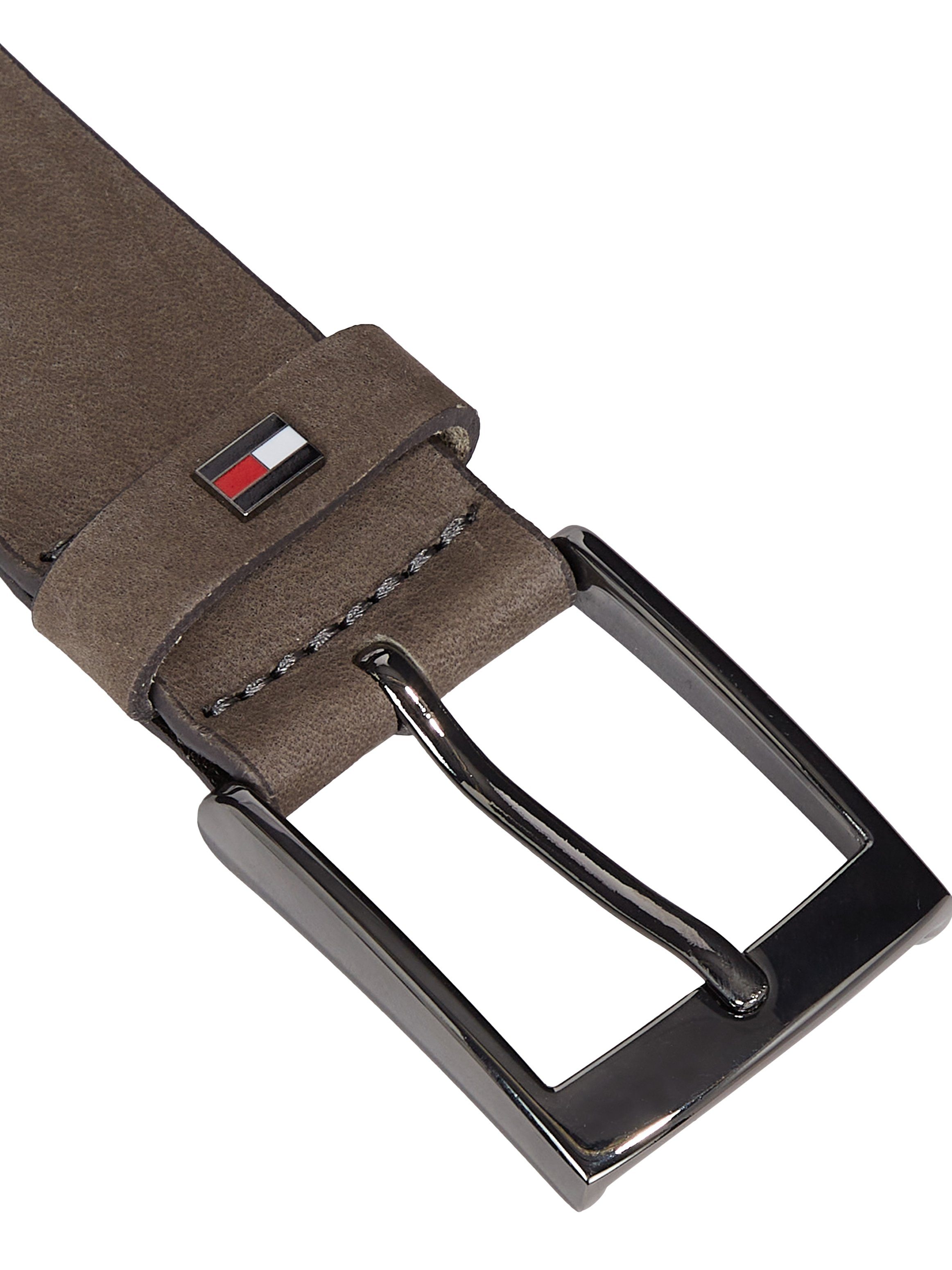 Tommy Hilfiger Leren riem ADAN NUBUCK 3.5 met metalen label aan de sluiting