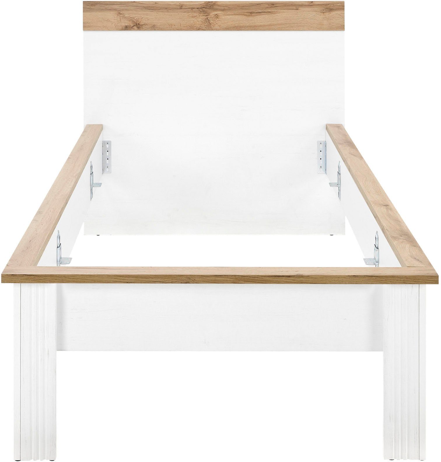 Home affaire 1-persoonsledikant WESTMINSTER bed in landelijke stijl, tweepersoonsbed, bedframe in verschillende kleuren beschikbaar, ligoppervlak 90/140/180x200 cm