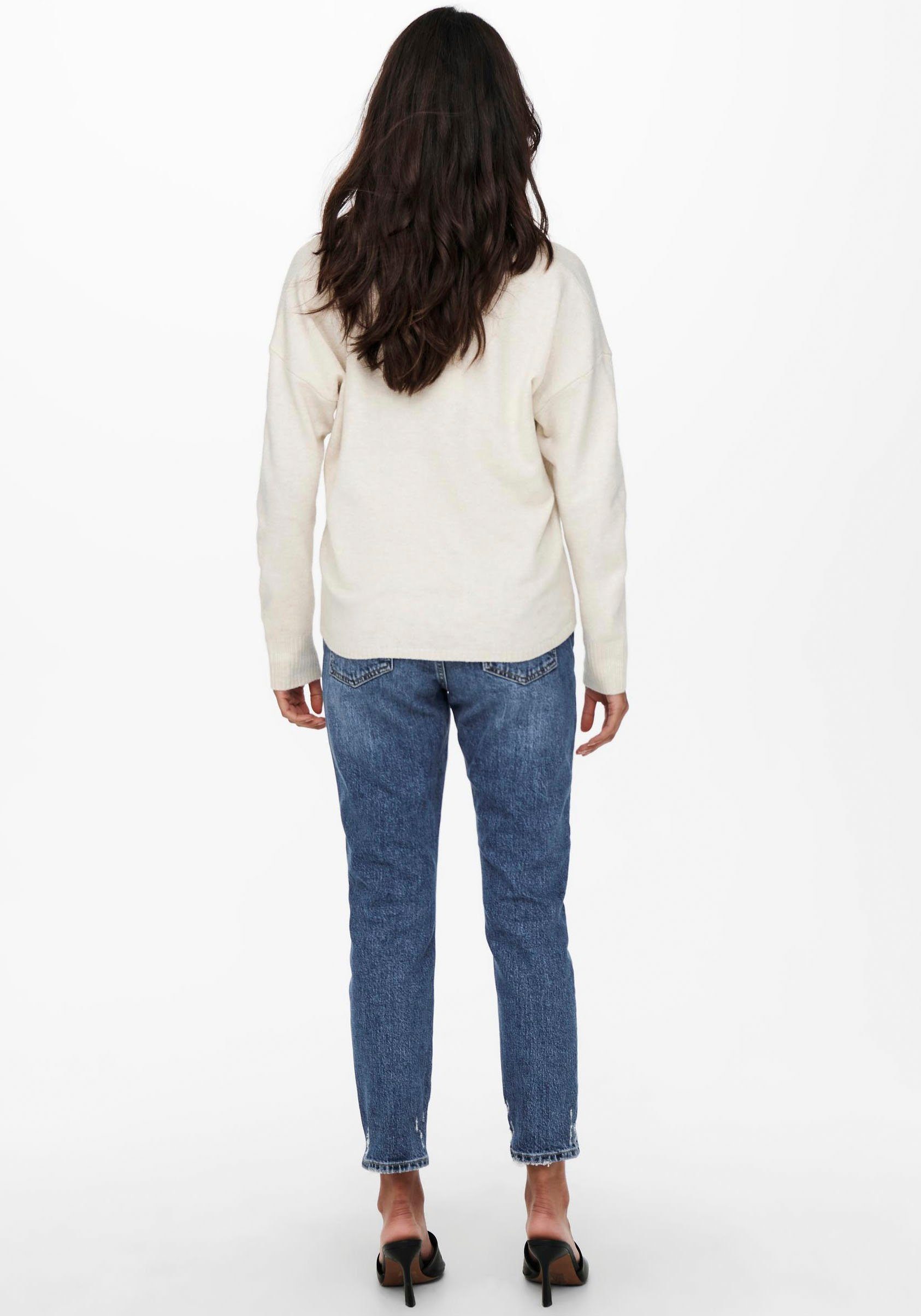 Only Trui met V-hals ONLRICA LIFE L/S V-NECK PULLO KNT NOOS