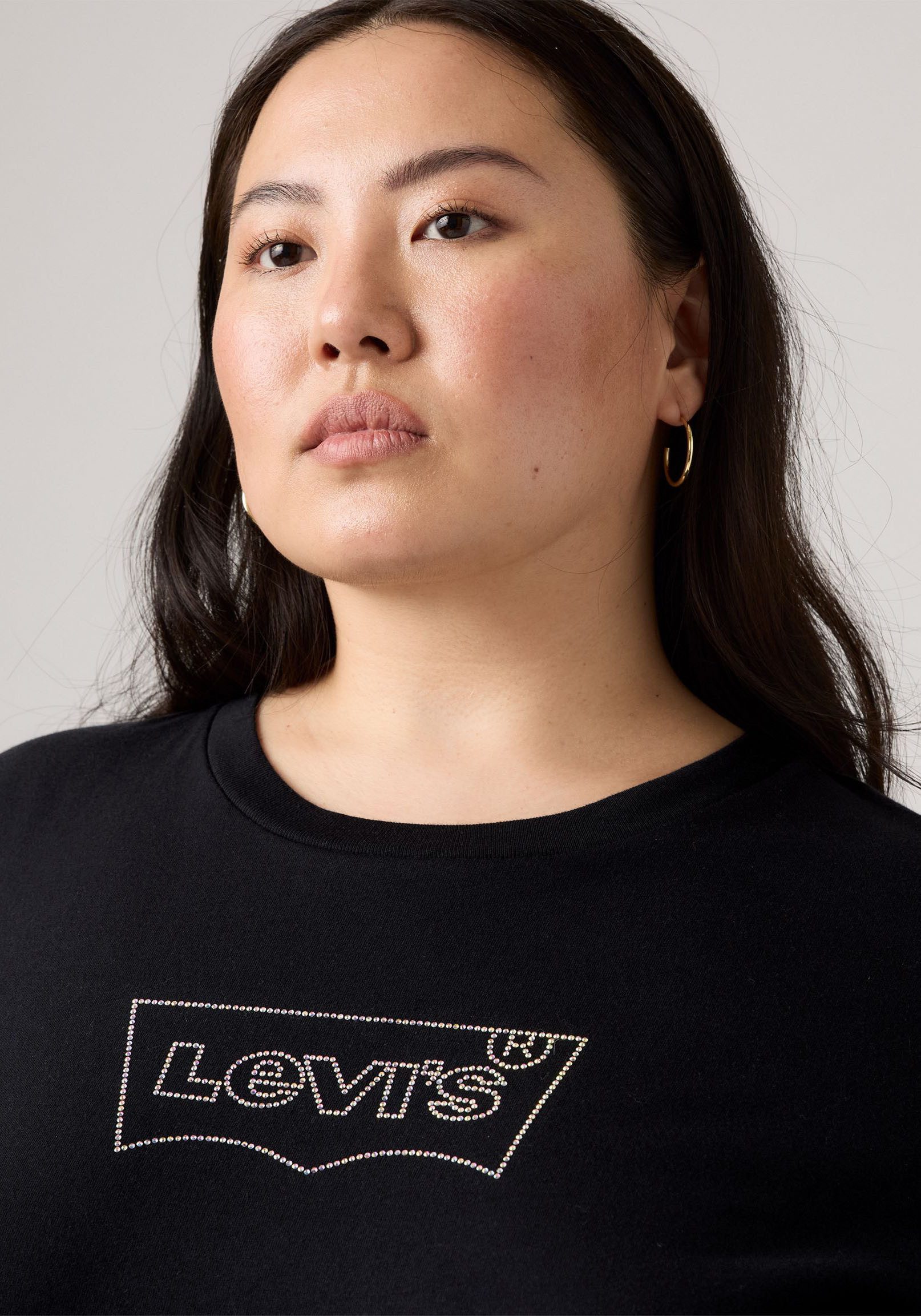 Levi's® Plus T-shirt Perfect Tee met batwing-logo