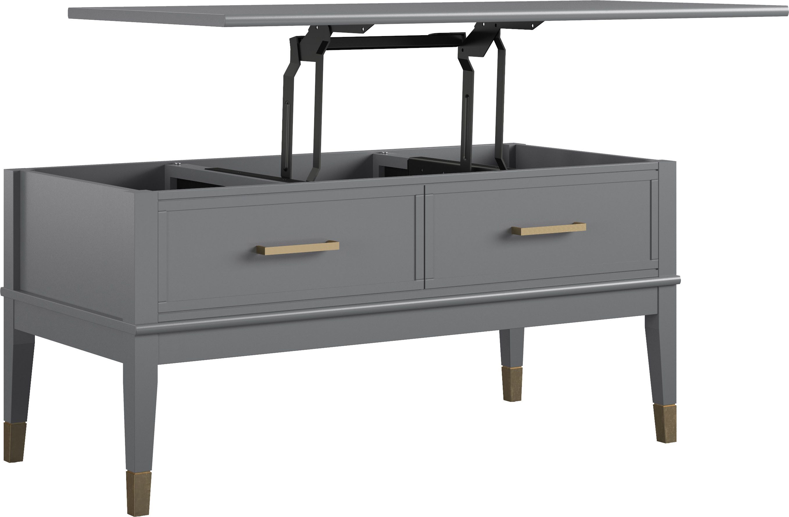 CosmoLiving by Cosmopolitan Salontafel Westerleigh Bergruimte, van gemakkelijk te onderhouden mdf, poten van massief hout, hoogte 51-76 cm