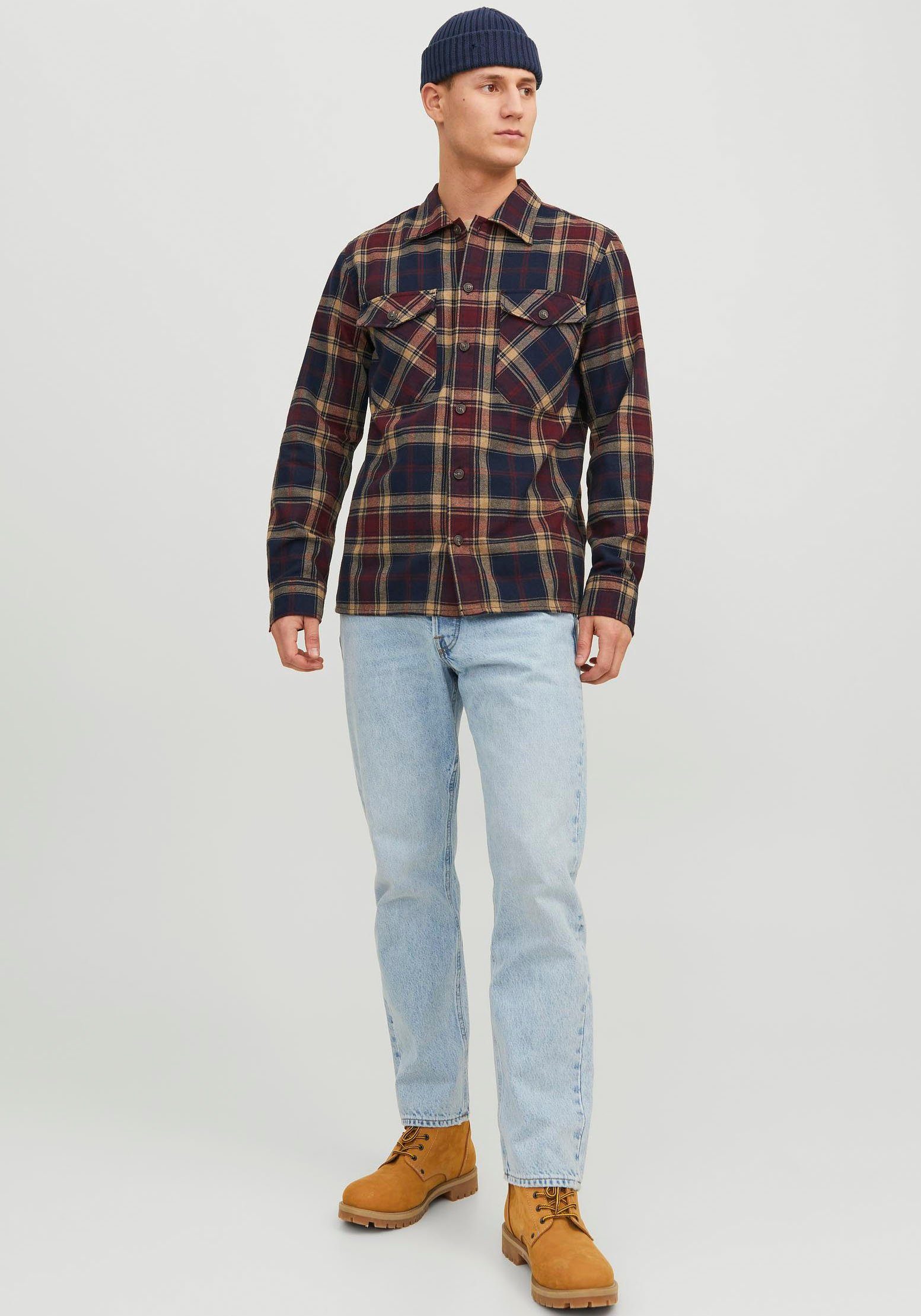 Jack & Jones Overhemd met lange mouwen JJEEDDIE OVERSHIRT LS NOOS
