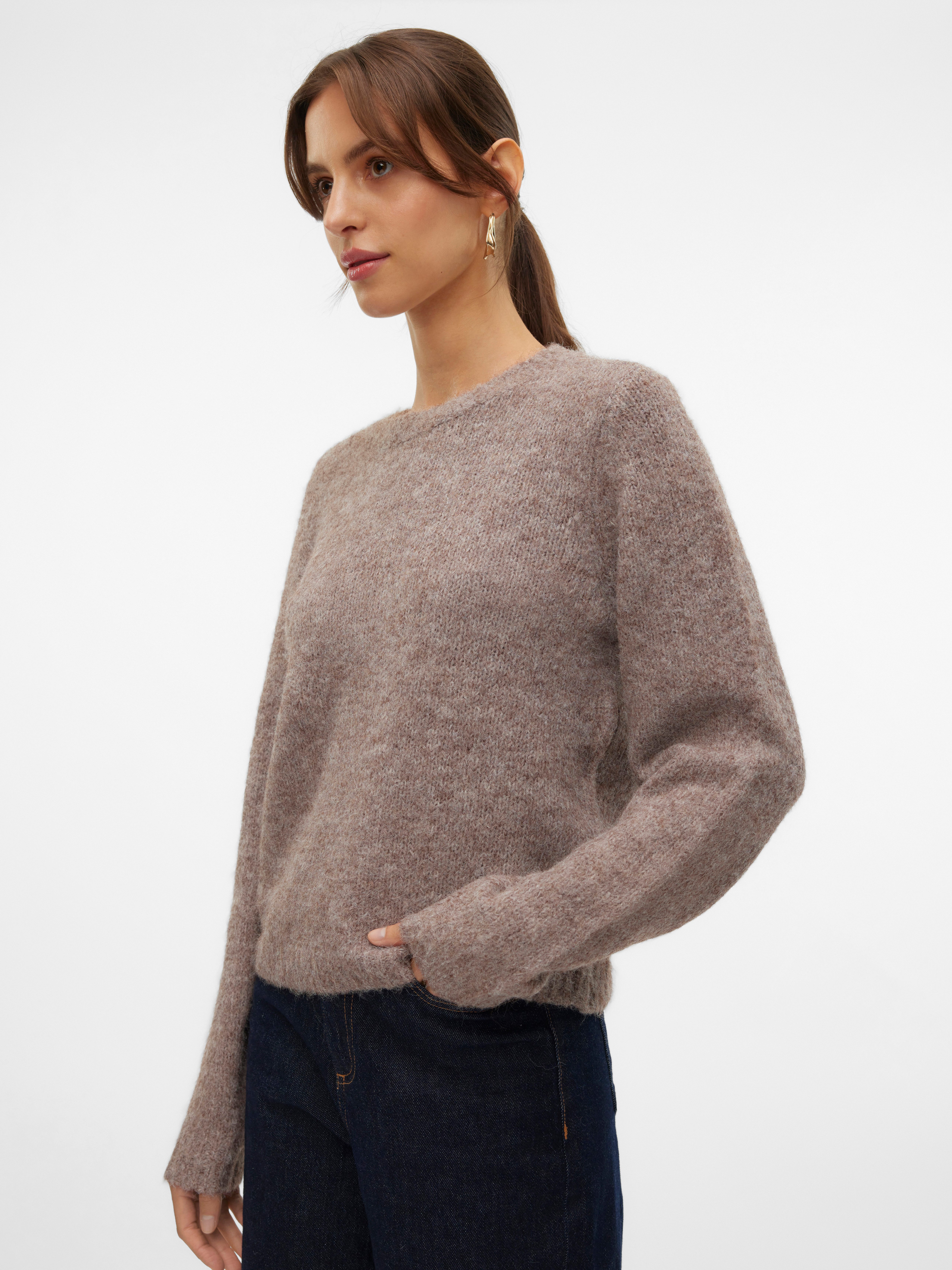 Vero Moda Gebreide trui VMNOVAH LS O-NECK PULLOVER GA NOOS