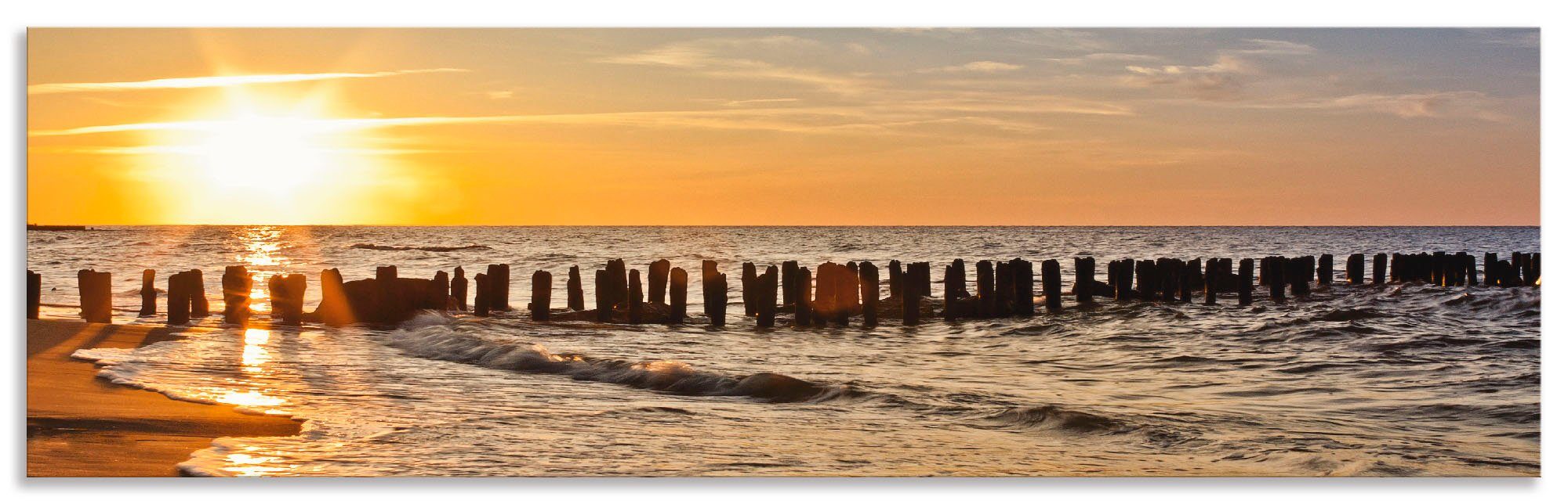 Artland Keukenwand Mooie zonsondergang aan het strand zelfklevend in vele maten - spatscherm keuken achter kookplaat en spoelbak als wandbescherming tegen vet, water en vuil - acht