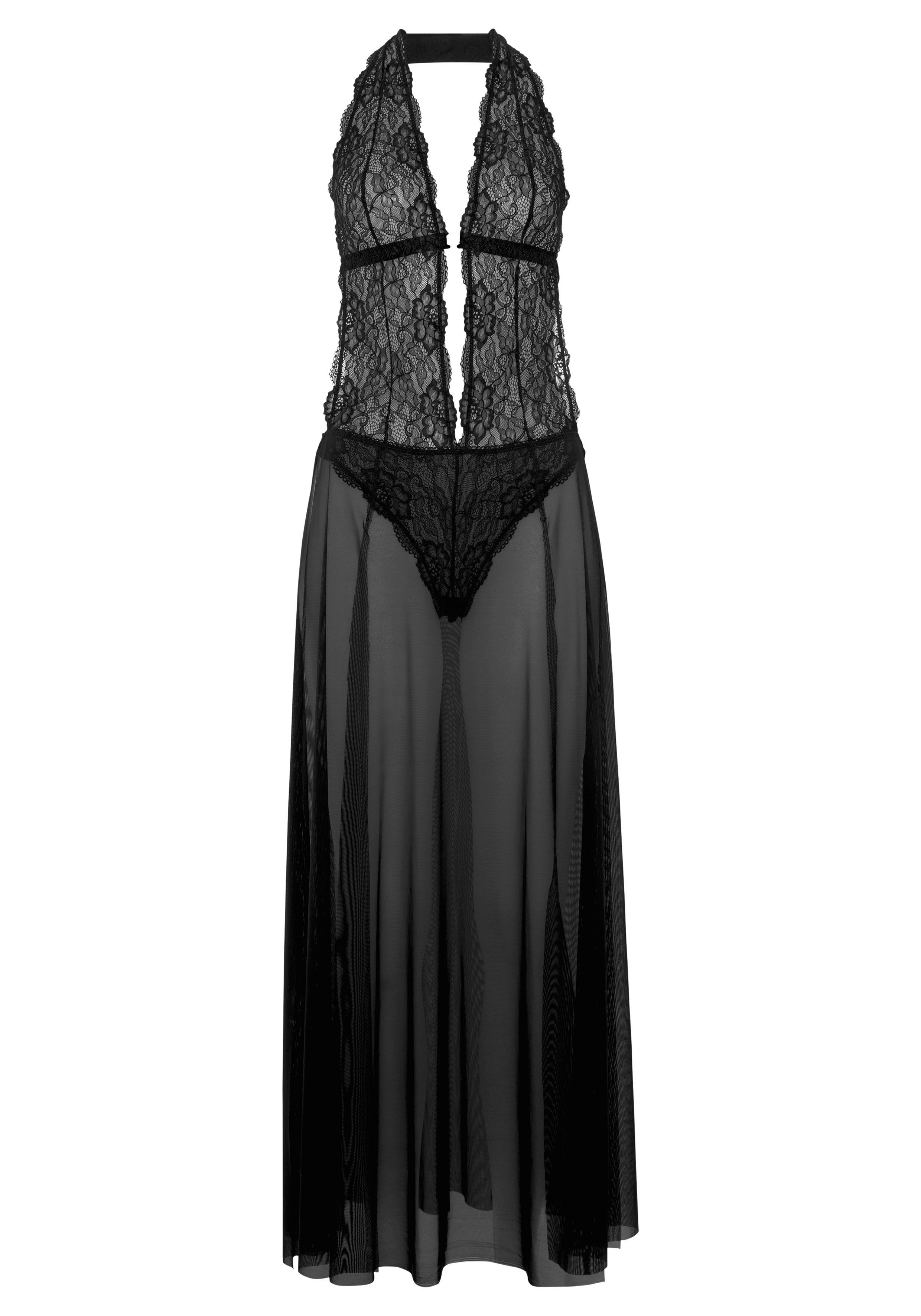 Jette Joop Negligé in transparante look met geïntegreerde slip, sexy lingerie, verleidelijke onderkleding