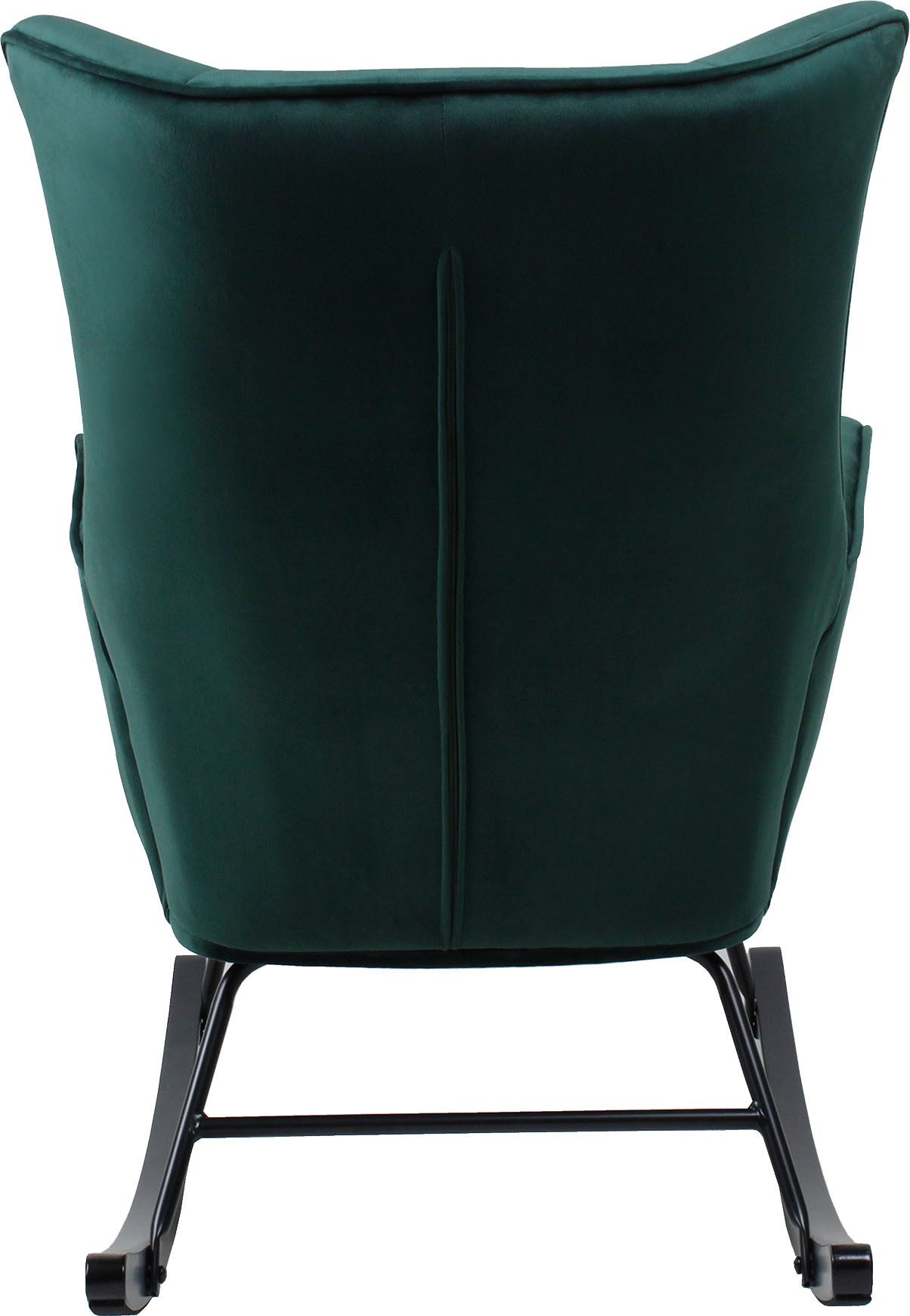 Kayoom Schommelstoel Bryana 125, Relaxstoel om te schommelen, metalen frame met houten slede (1 stuk)
