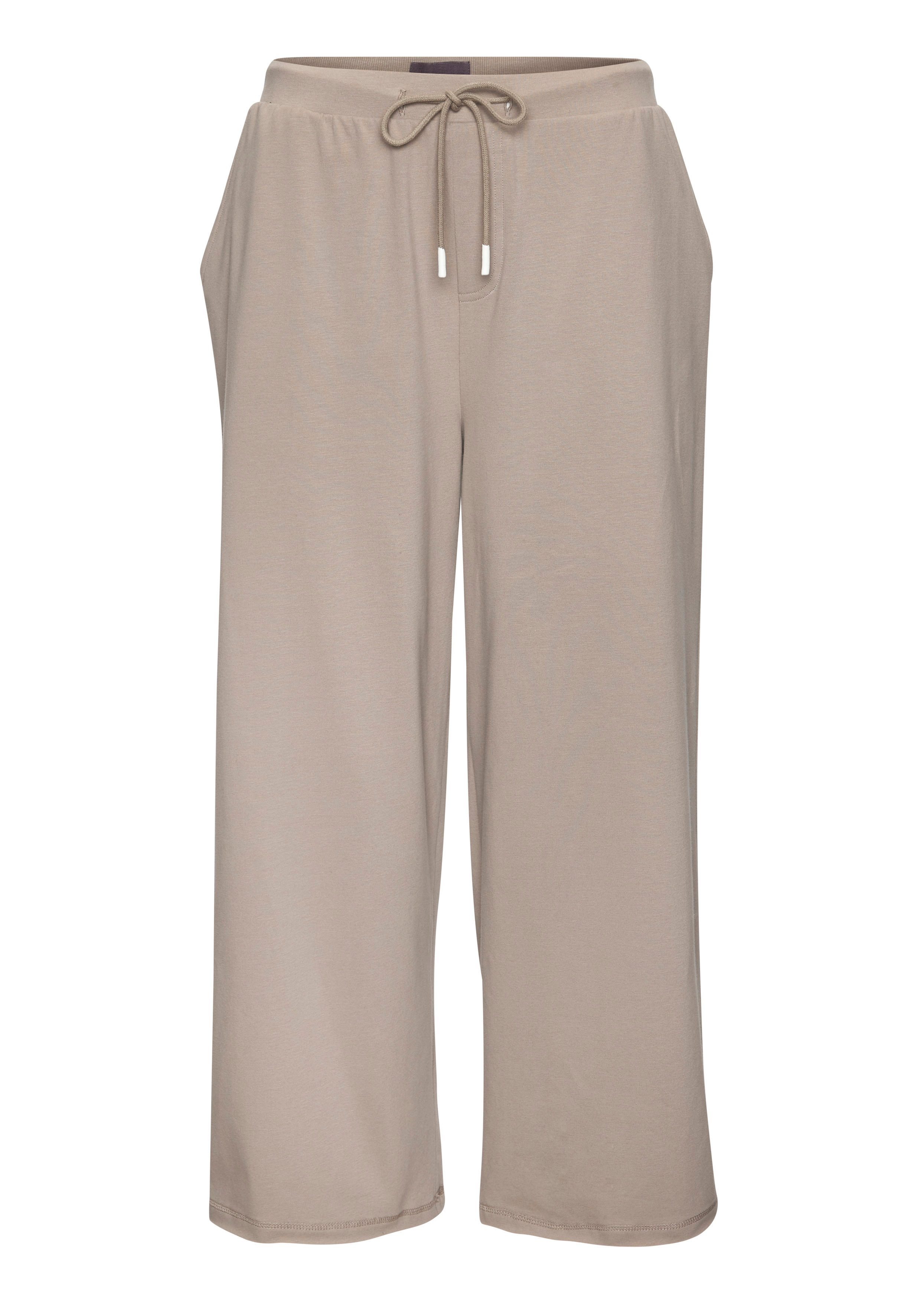 Elbsand 7/8 broek van sweatstof met een brede pijp