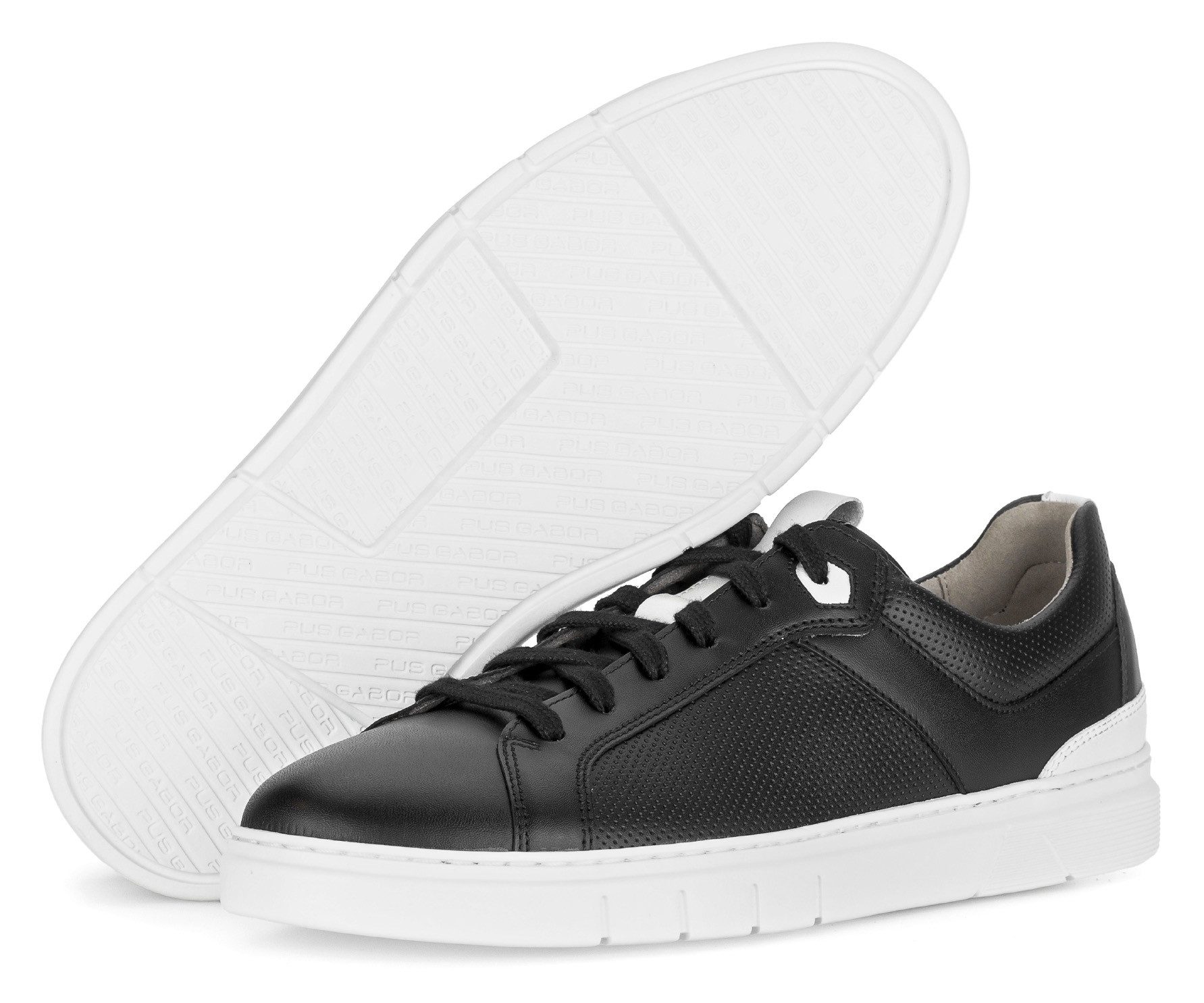 Pius Gabor Plateausneakers , vrijetijdsschoen, lage schoen, veterschoen met perforatie, breedte g