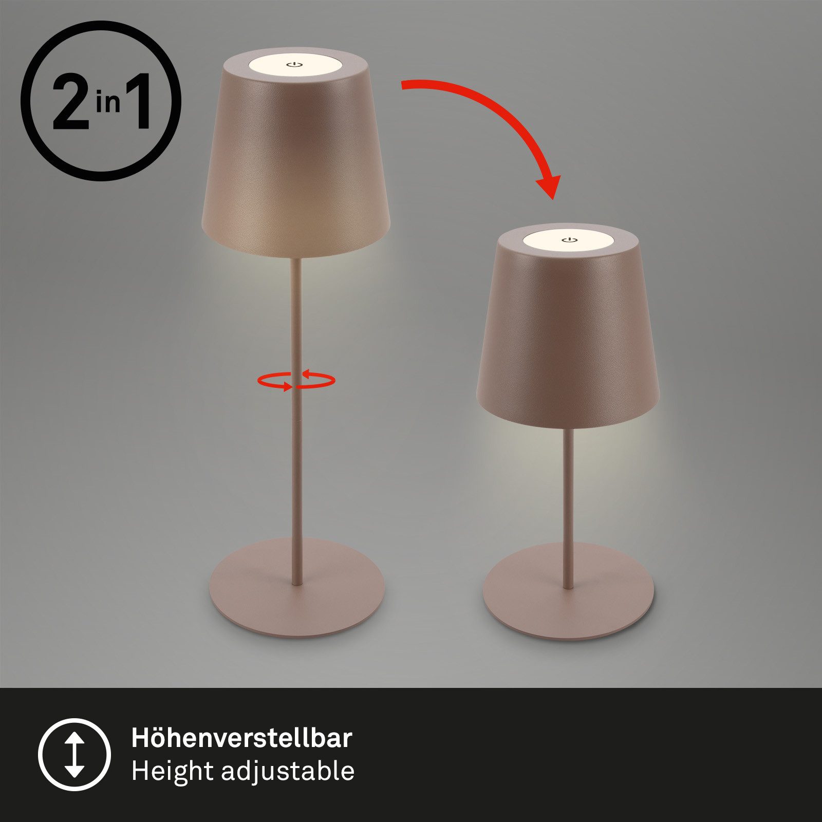 Briloner Leuchten Led-tafellamp voor buiten Coloris