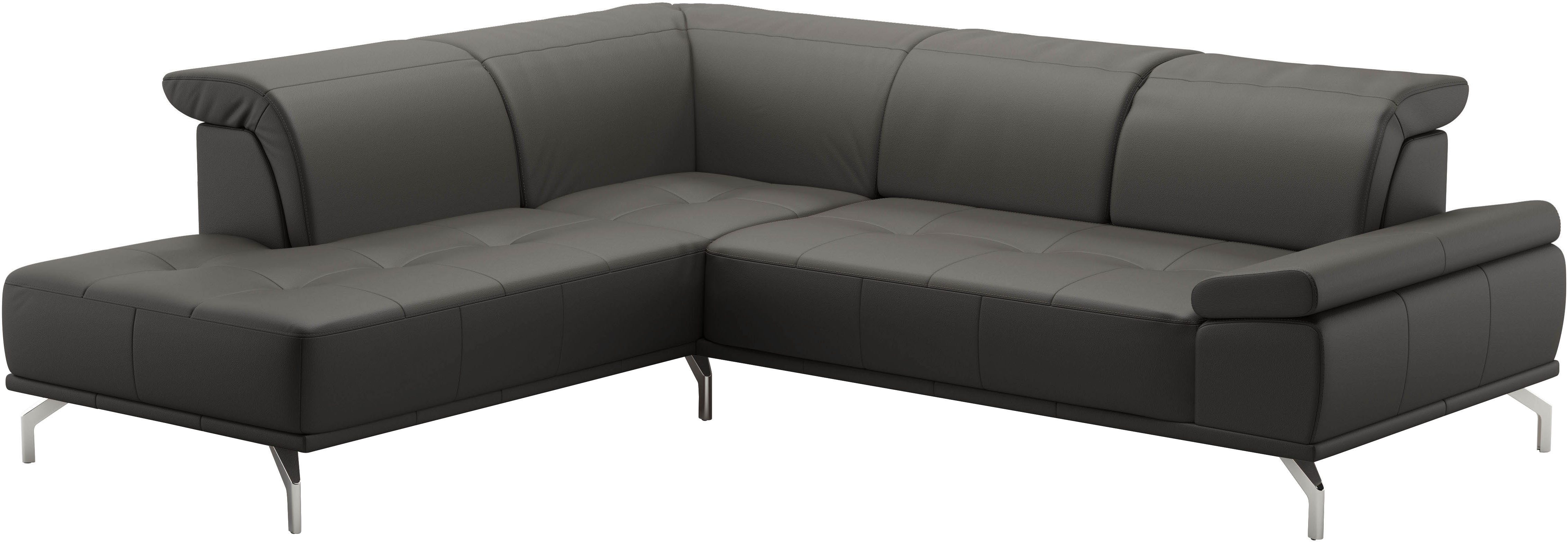 Places of Style Hoekbank Caluna Incl. zitdiepteverstelling, optioneel met hoofd- en armleuningverstelling