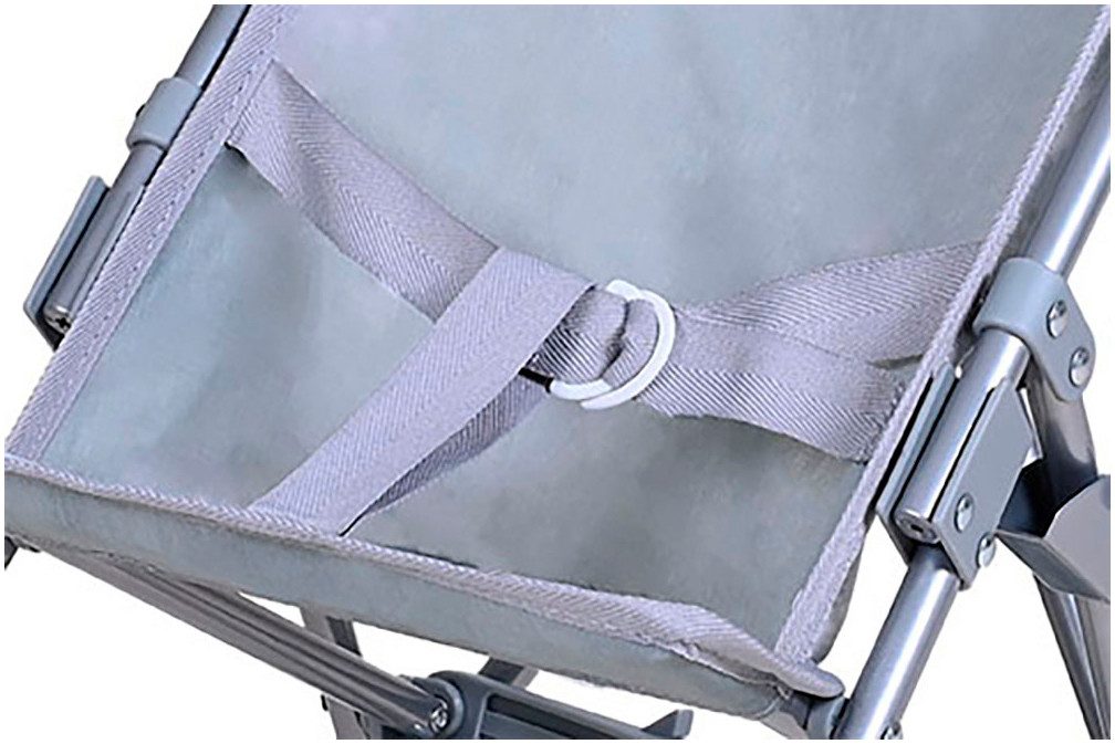 Knorrtoys® Poppenbuggy Sim - star grey pink