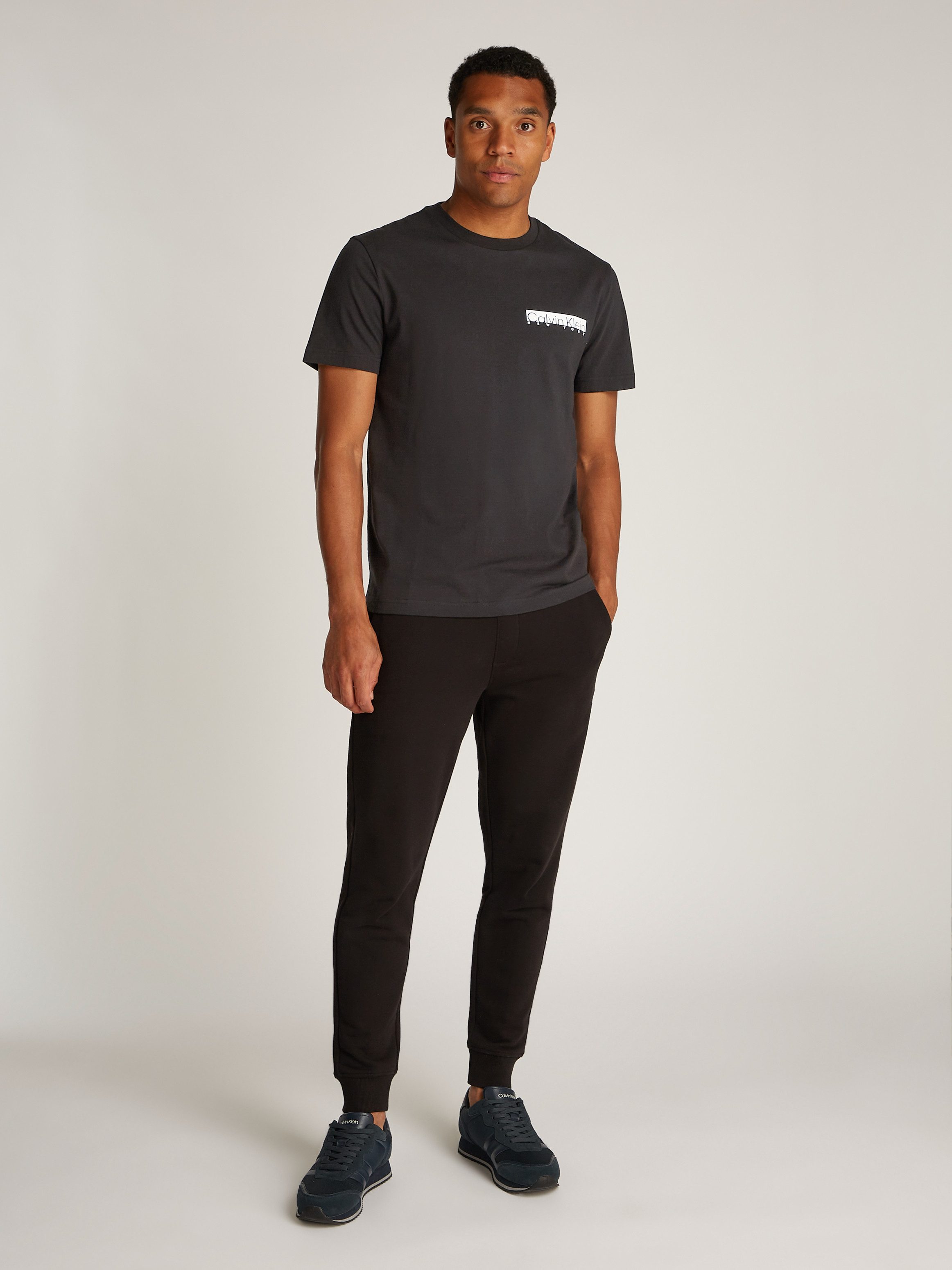 Calvin Klein Shirt met ronde hals NY CHEST BOX LOGO T-SHIRT