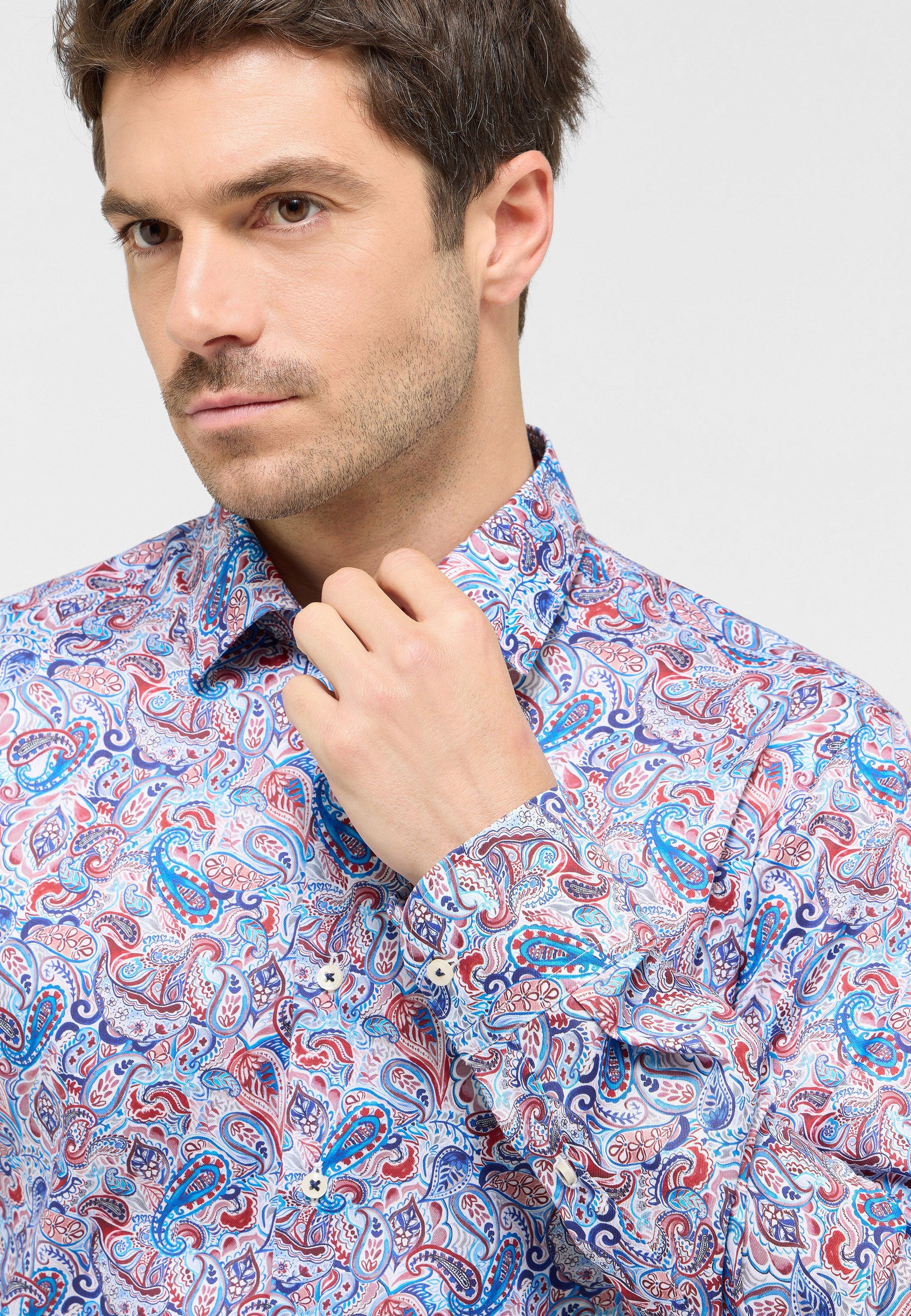 Eterna Overhemd met lange mouwen Slim fit EASY IRON (gemakkelijk te strijken)