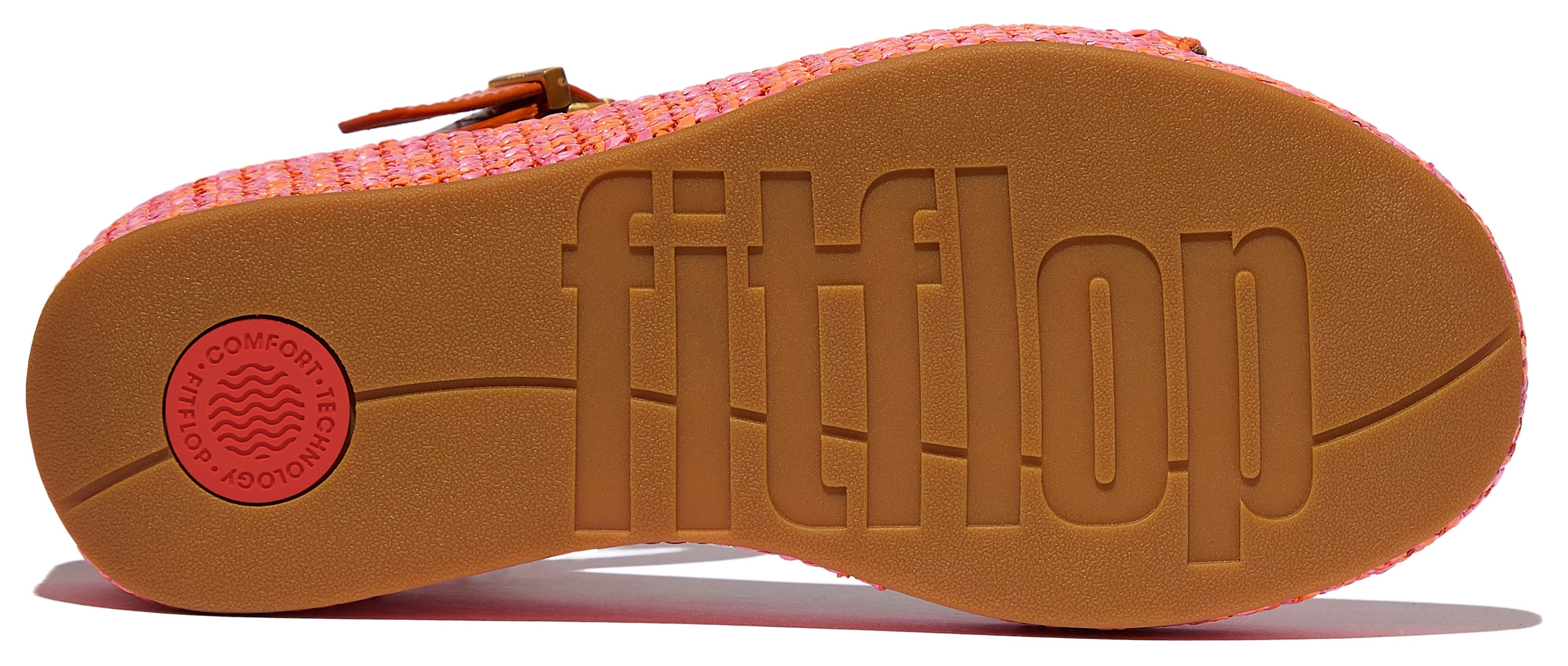 Fitflop Sleehaksandaaltjes PLATFFORMS WOVEN WEDGE , plateau sandaal, zomerschoen in verfijnde uitstraling