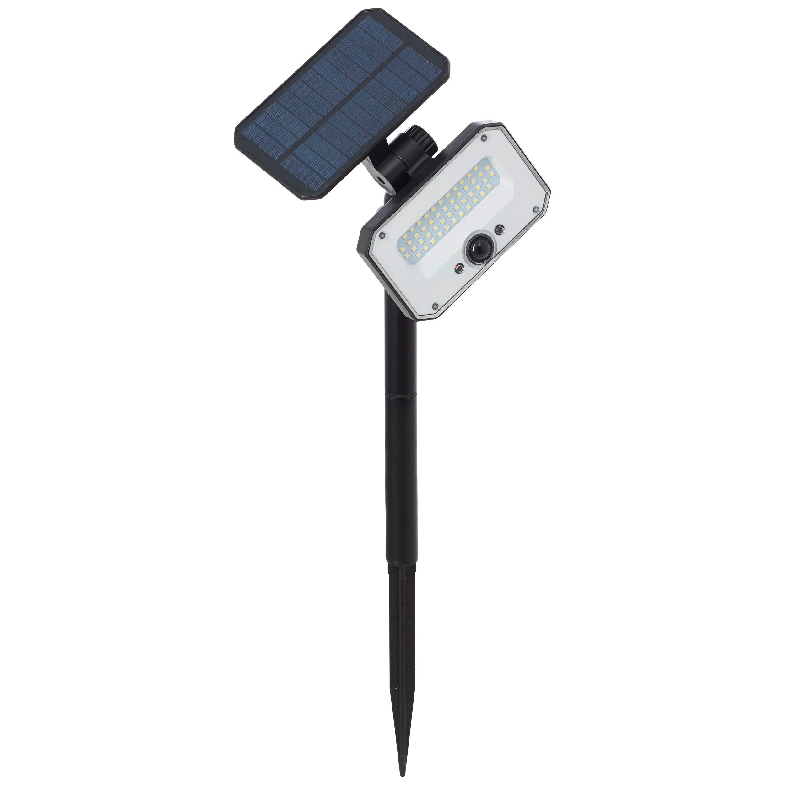 Brilliant Leuchten Led-tuinlamp JOPLIN LED buitenpriklamp, solar, 54 cm, 1100 lm, 4100 K, zwart (1 stuk)