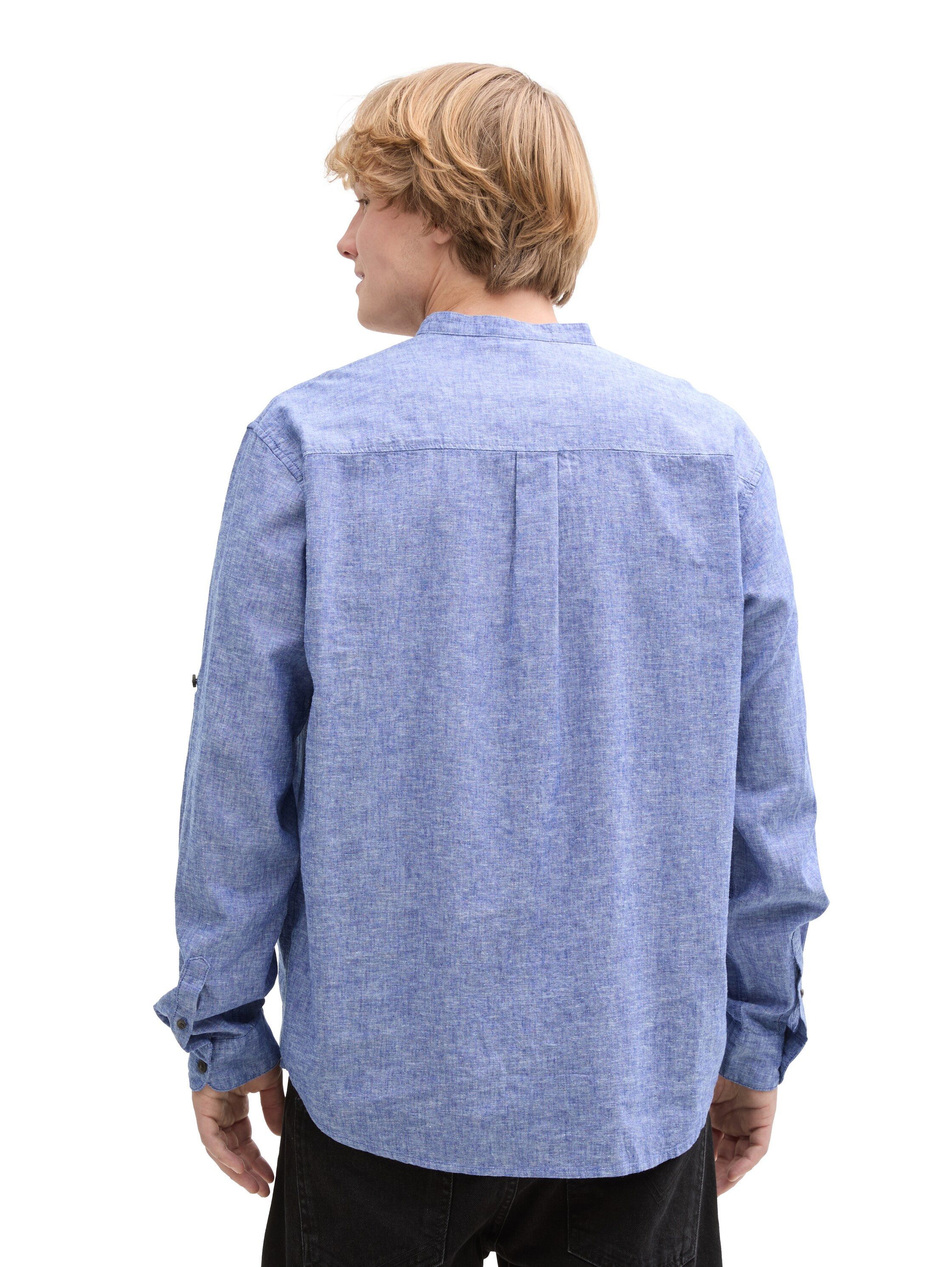 Tom Tailor Denim Overhemd met lange mouwen met aandeel linnen