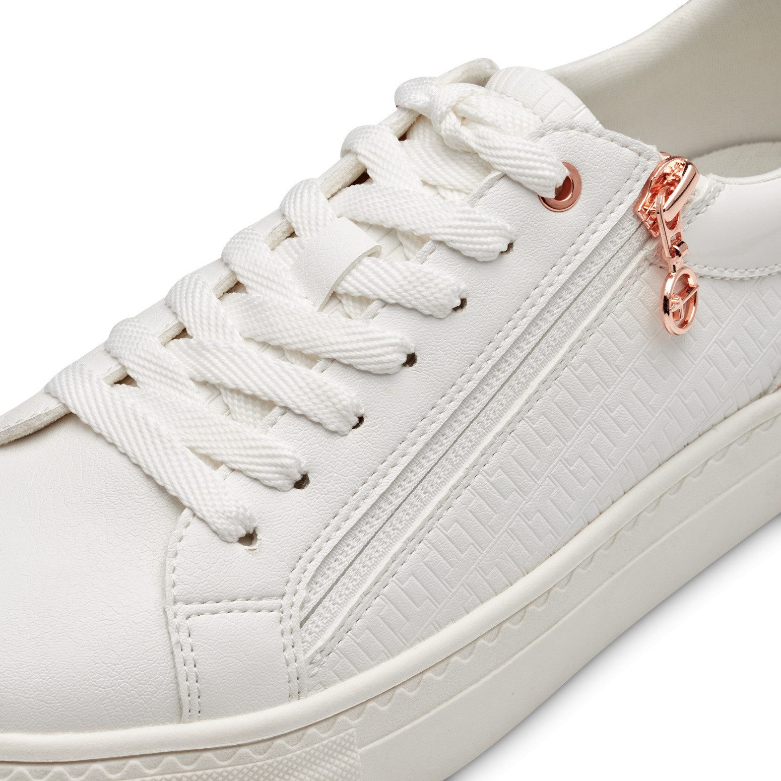 Tamaris Plateausneakers vrijetijdsschoen, lage schoen, veterschoen in vegan uitvoering