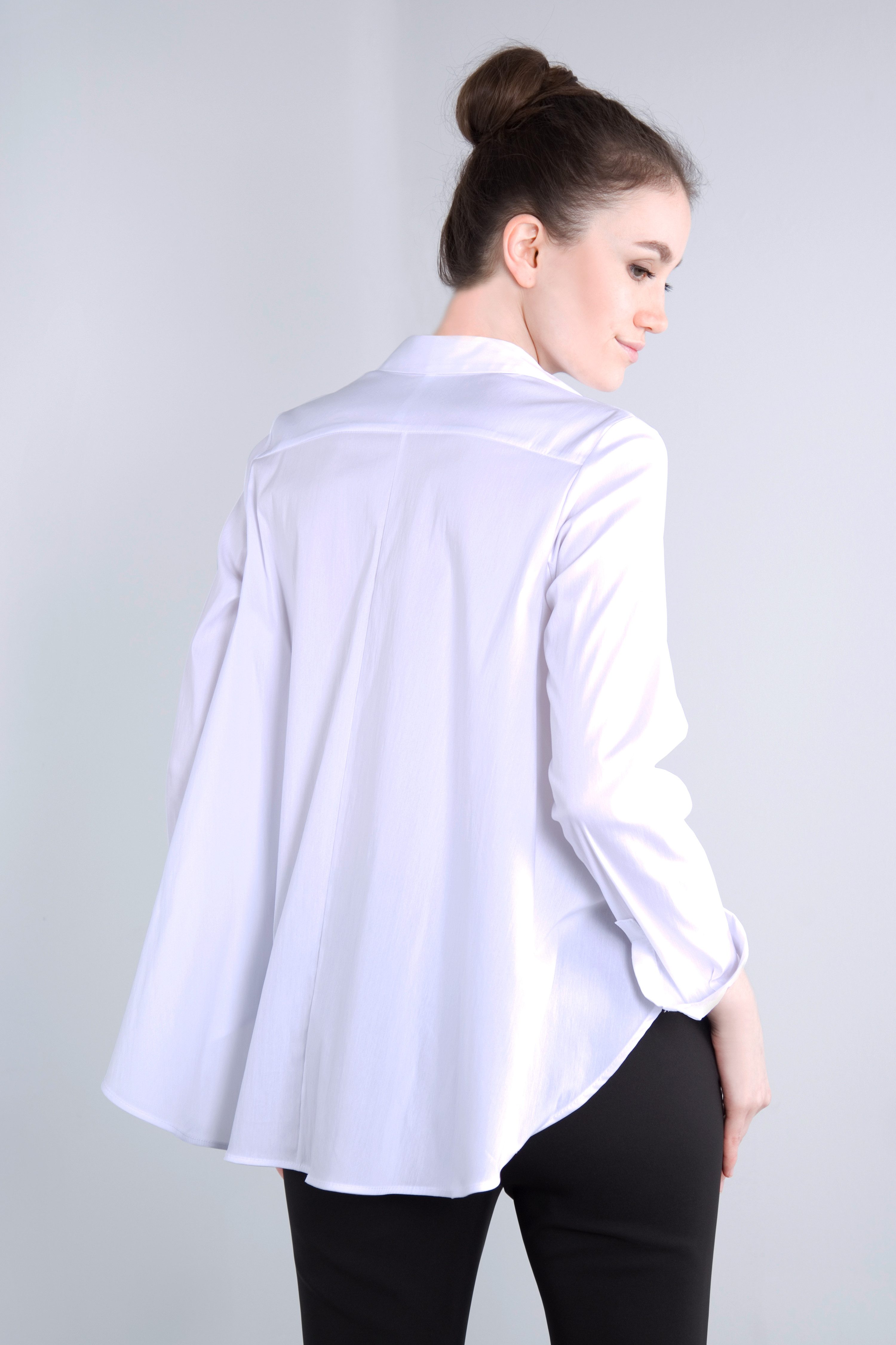 IMPERIAL Klassieke blouse IMP-C ED4BBE klokkend model met boogzoom
