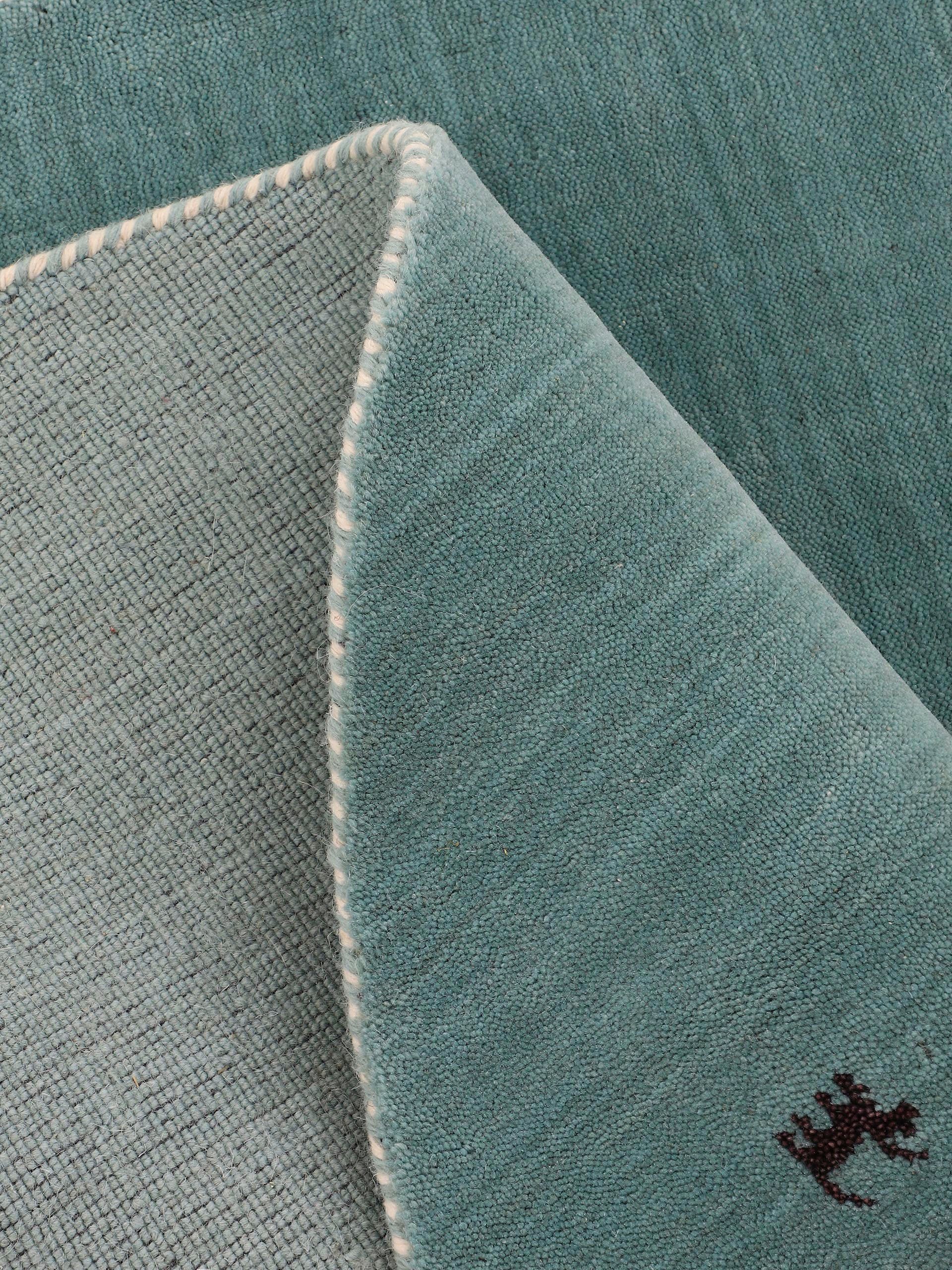 carpetfine Wollen kleed Gabbeh Uni, ook als loper verkrijgbaar